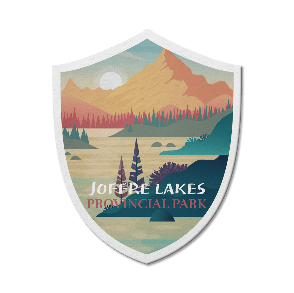Joffre Lakes British Columbia Provincial Park Waterproof Vinyl Sticker, Canada Parks