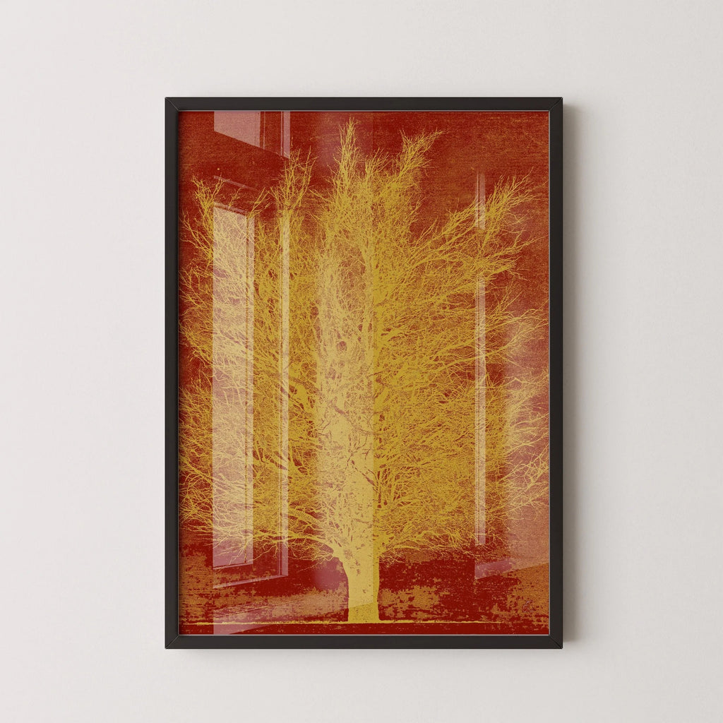 Estampe de Joichi Hoshi Gold Tree : Art japonais ancien sur bois