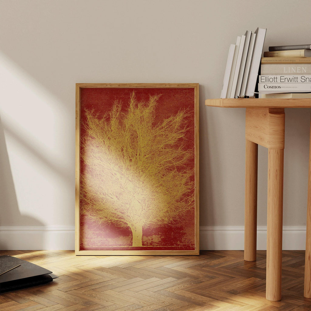 Estampe de Joichi Hoshi Gold Tree : Art japonais ancien sur bois