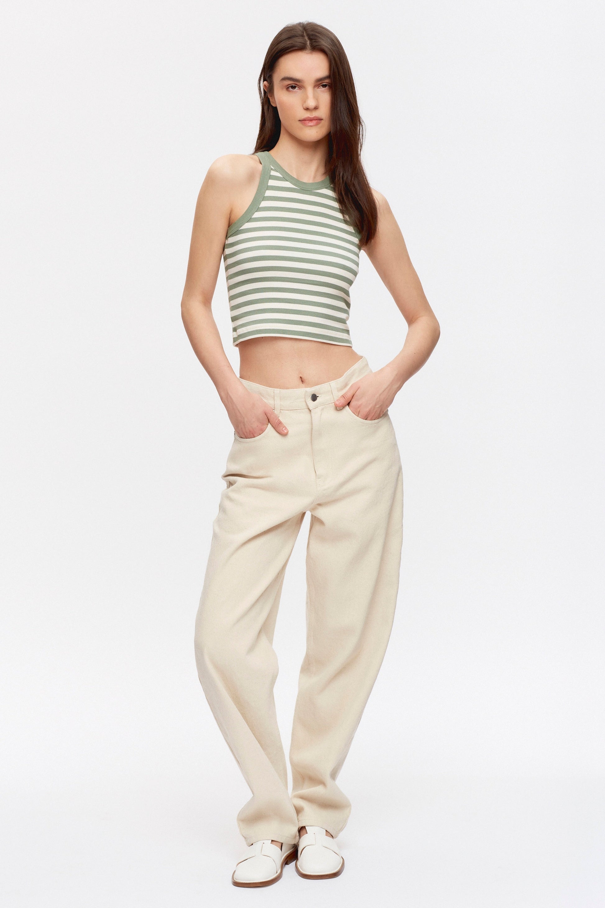 Débardeur Crop Racer pour femme