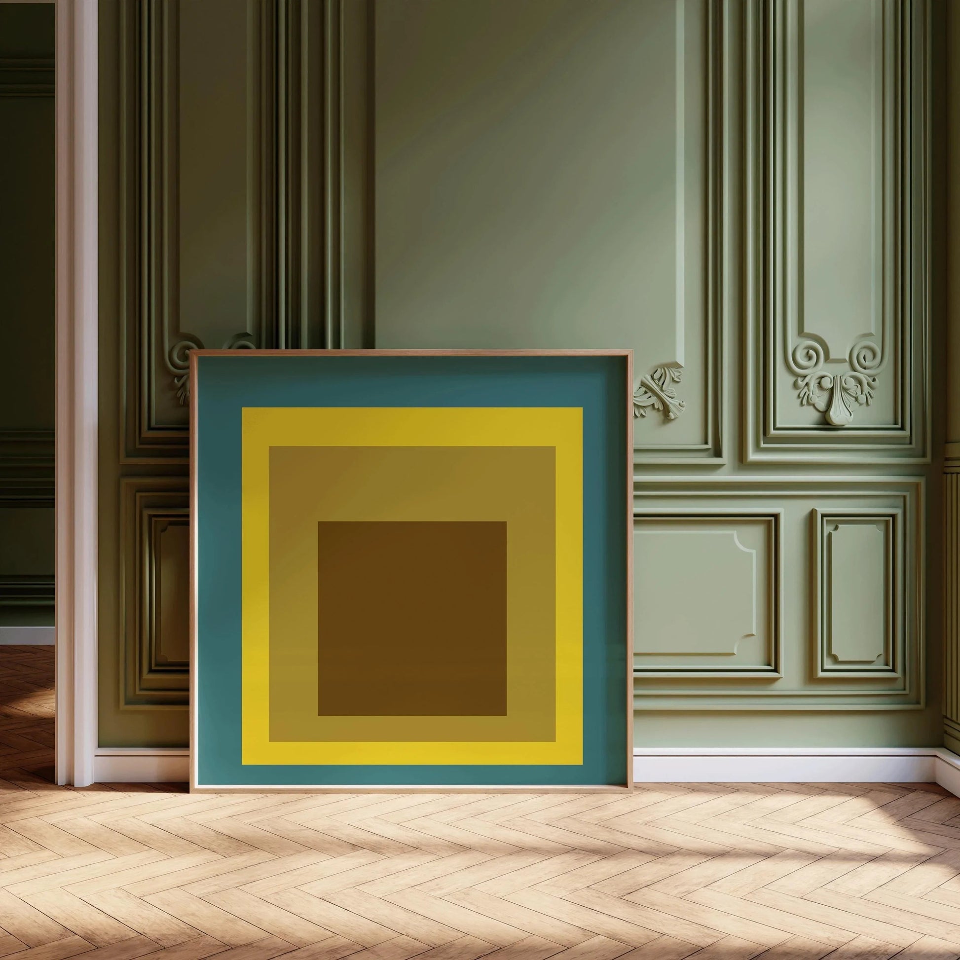 Hommage au carré inspiré par « Memento » de Josef Albers : estampe giclée : art moderne du milieu du XXe siècle