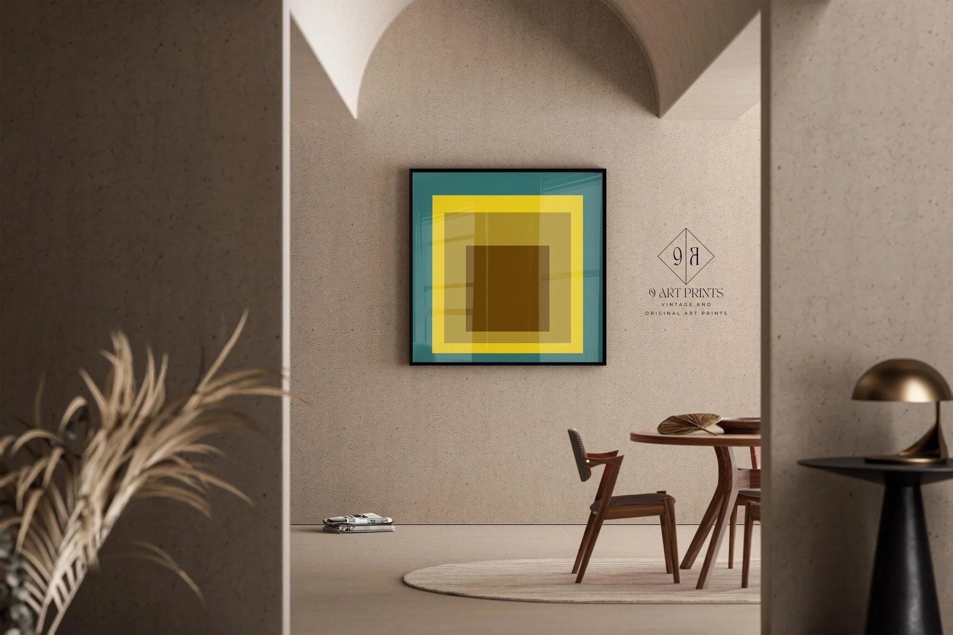Hommage au carré inspiré par « Memento » de Josef Albers : estampe giclée : art moderne du milieu du XXe siècle