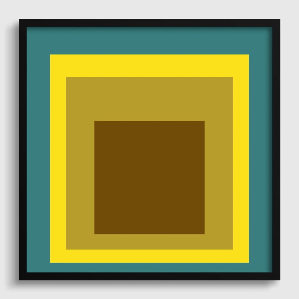 Hommage au carré inspiré par « Memento » de Josef Albers : estampe giclée : art moderne du milieu du XXe siècle