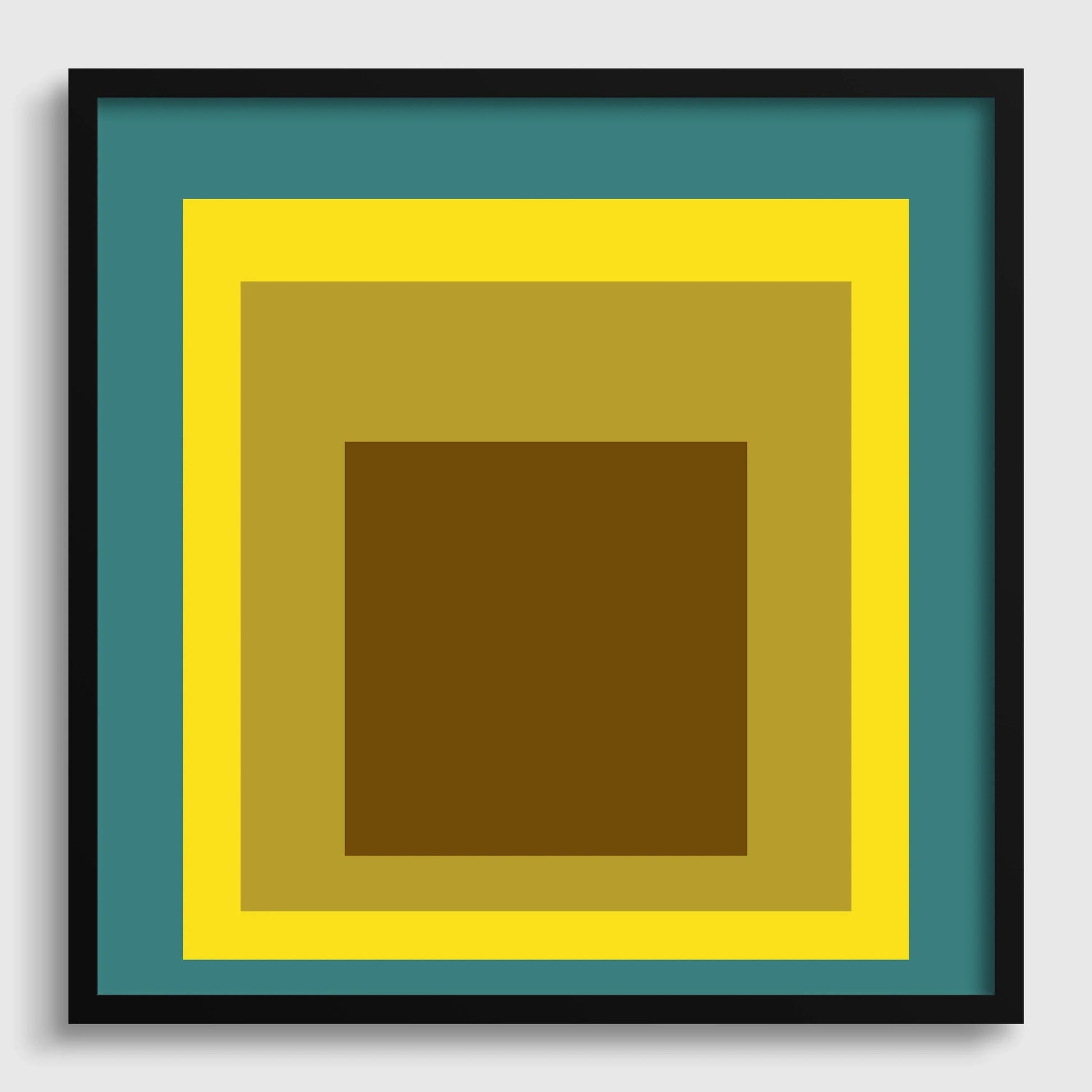 Hommage au carré inspiré par « Memento » de Josef Albers : estampe giclée : art moderne du milieu du XXe siècle