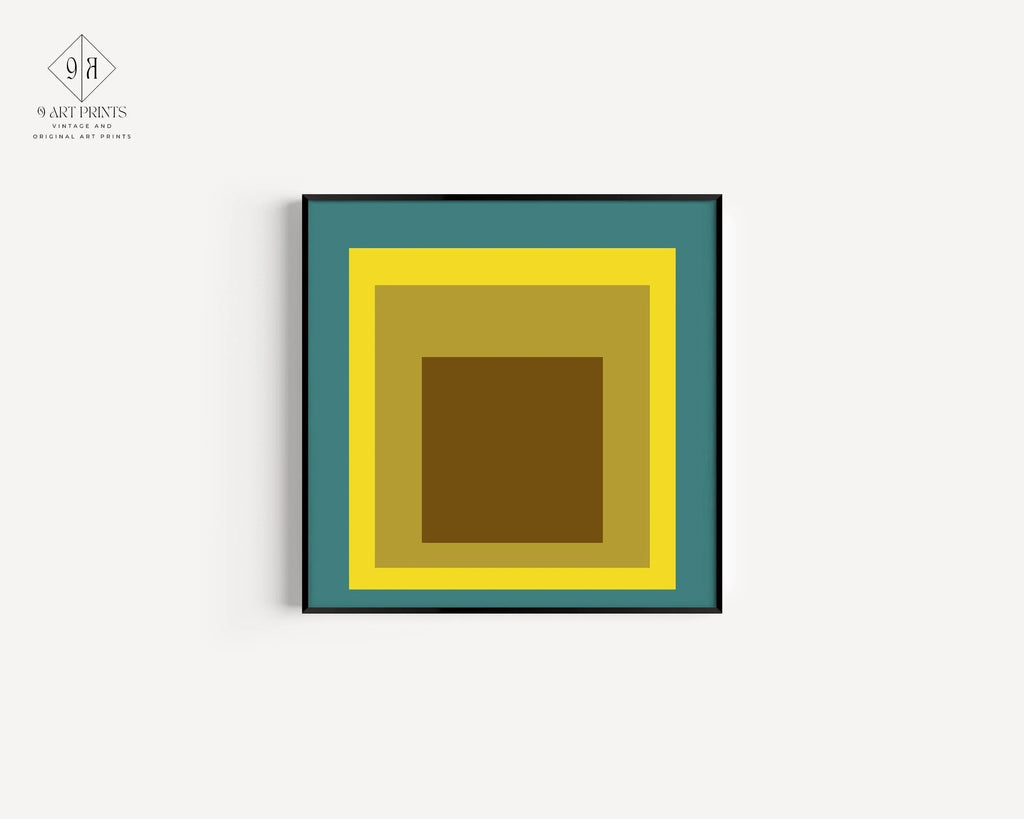 Hommage au carré inspiré par « Memento » de Josef Albers : estampe giclée : art moderne du milieu du XXe siècle
