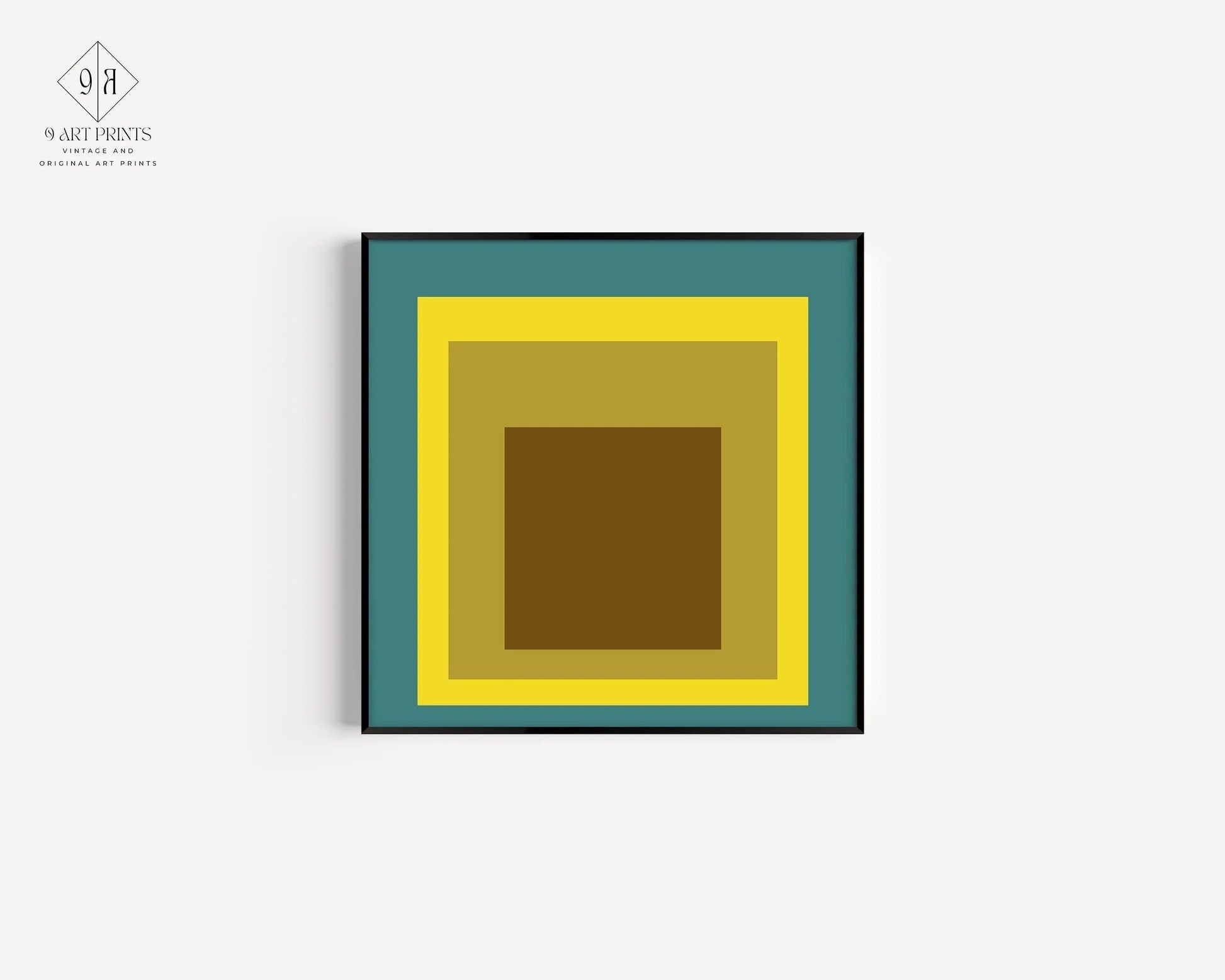 Hommage au carré inspiré par « Memento » de Josef Albers : estampe giclée : art moderne du milieu du XXe siècle