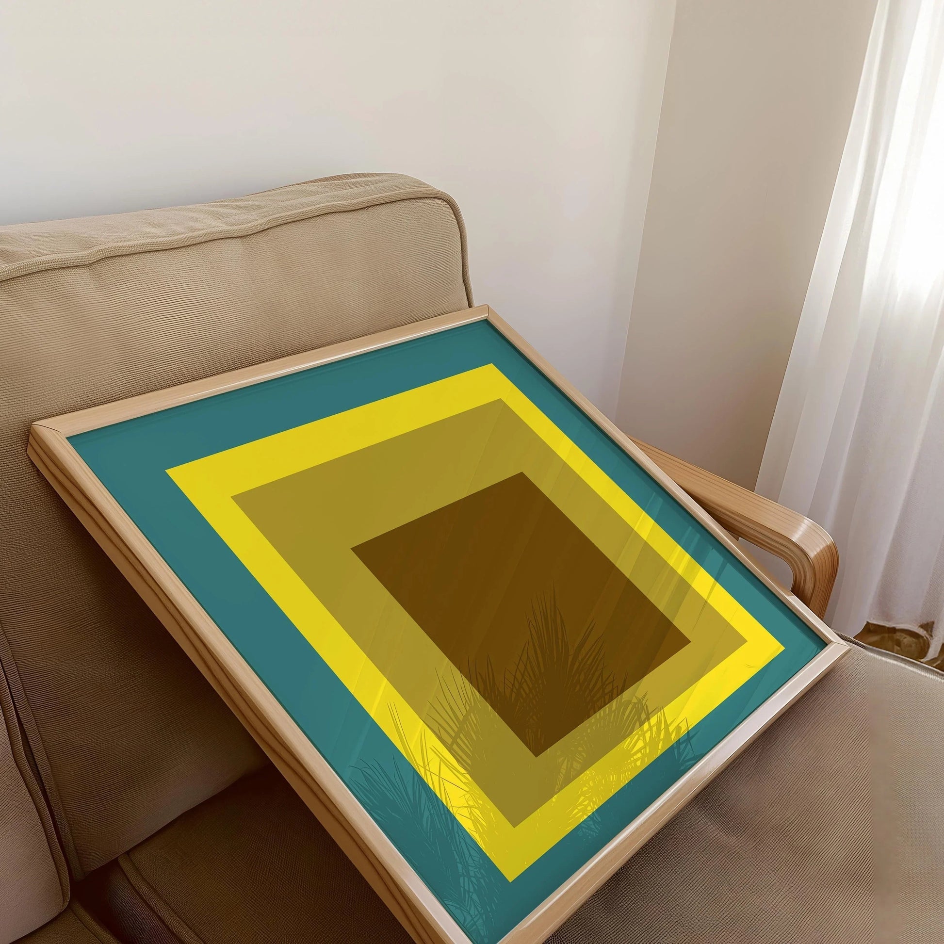 Hommage au carré inspiré par « Memento » de Josef Albers : estampe giclée : art moderne du milieu du XXe siècle