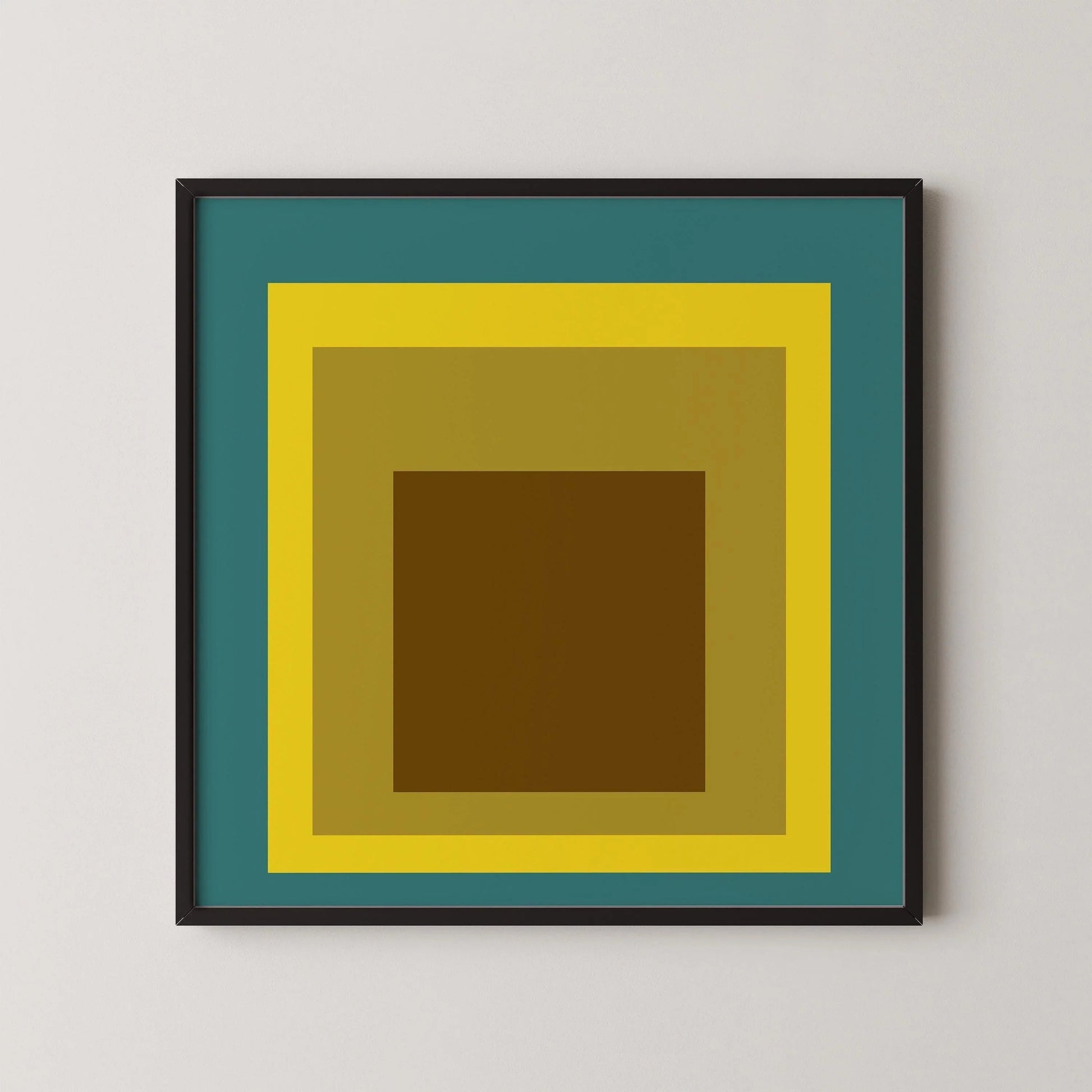 Hommage au carré inspiré par « Memento » de Josef Albers : estampe giclée : art moderne du milieu du XXe siècle