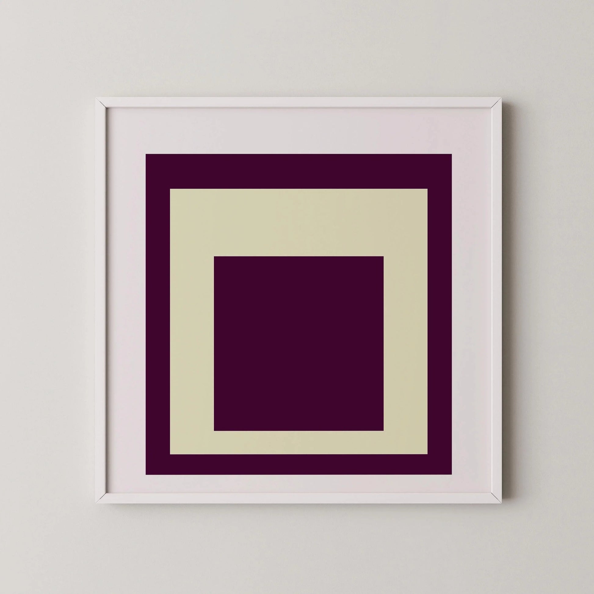 Estampe « Hommage au carré » inspirée par Josef Albers, style moderne du milieu du XXe siècle, avec option encadrée