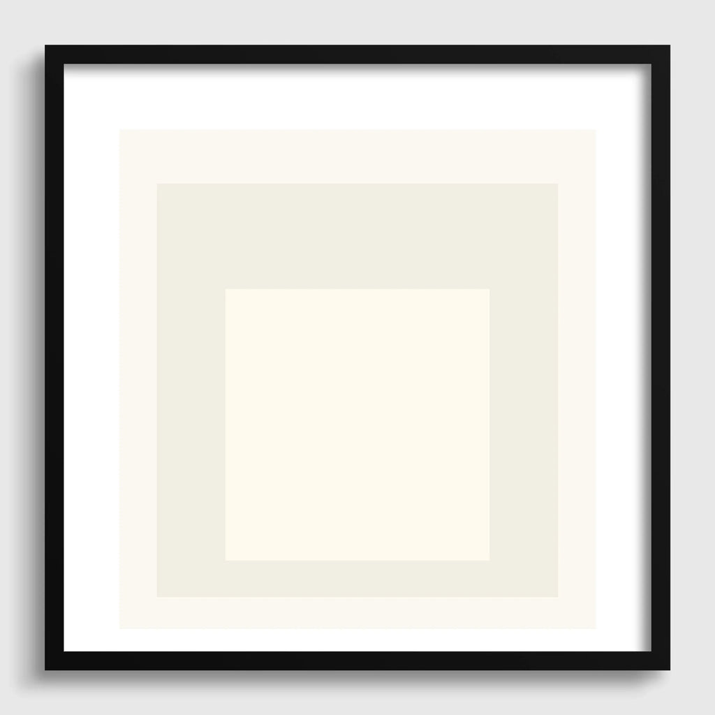 Reproduction giclée « Diable » inspirée par Josef Albers : art moderne du milieu du siècle, option encadrée à la main (1x1)