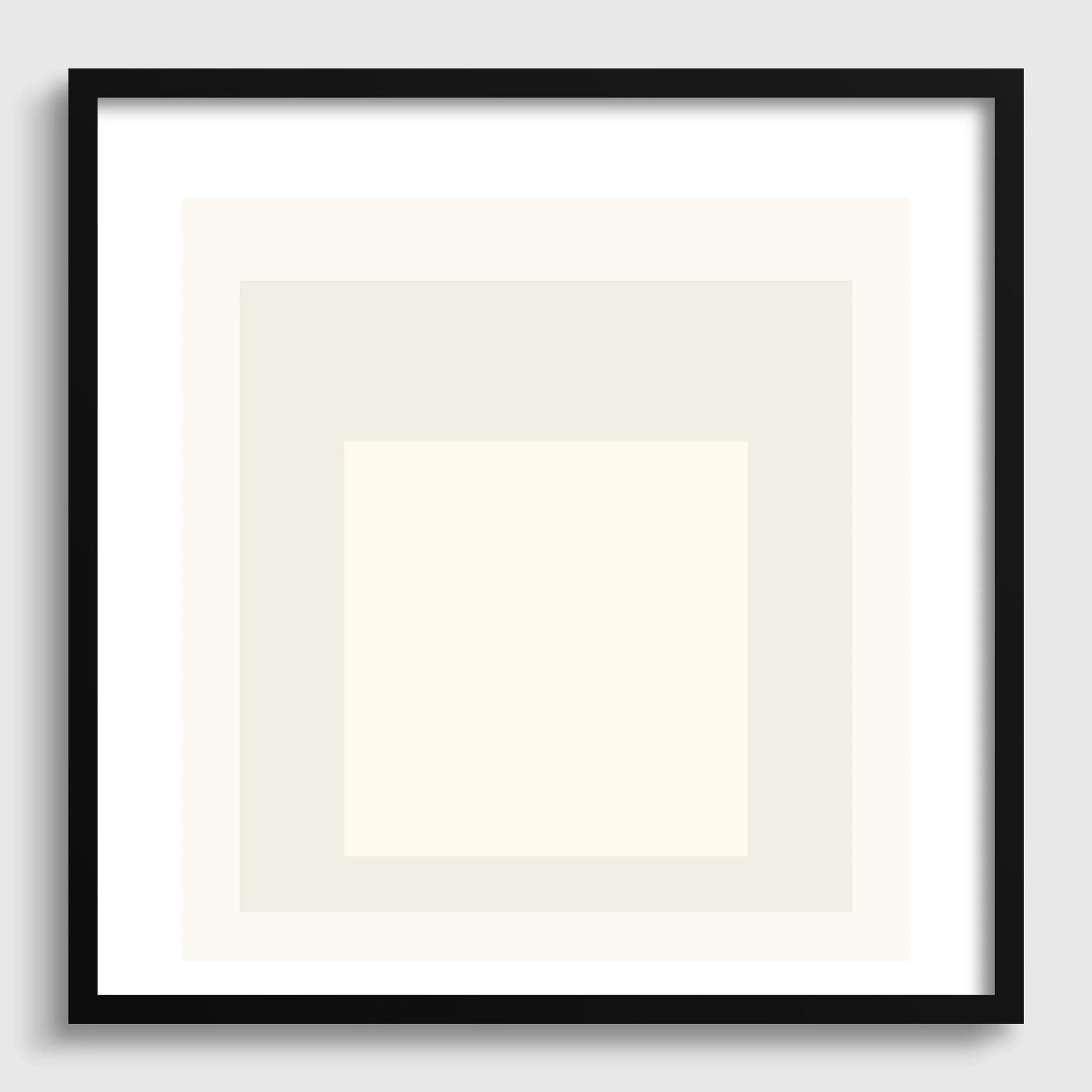 Reproduction giclée « Diable » inspirée par Josef Albers : art moderne du milieu du siècle, option encadrée à la main (1x1)