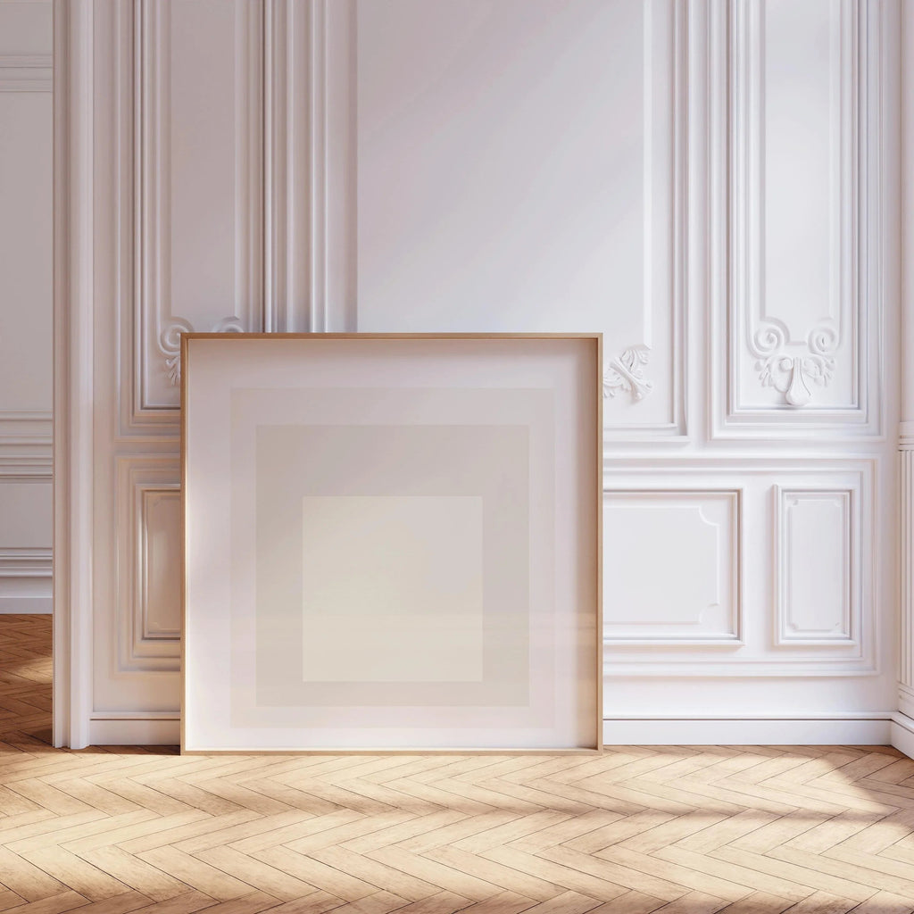 Reproduction giclée « Diable » inspirée par Josef Albers : art moderne du milieu du siècle, option encadrée à la main (1x1)