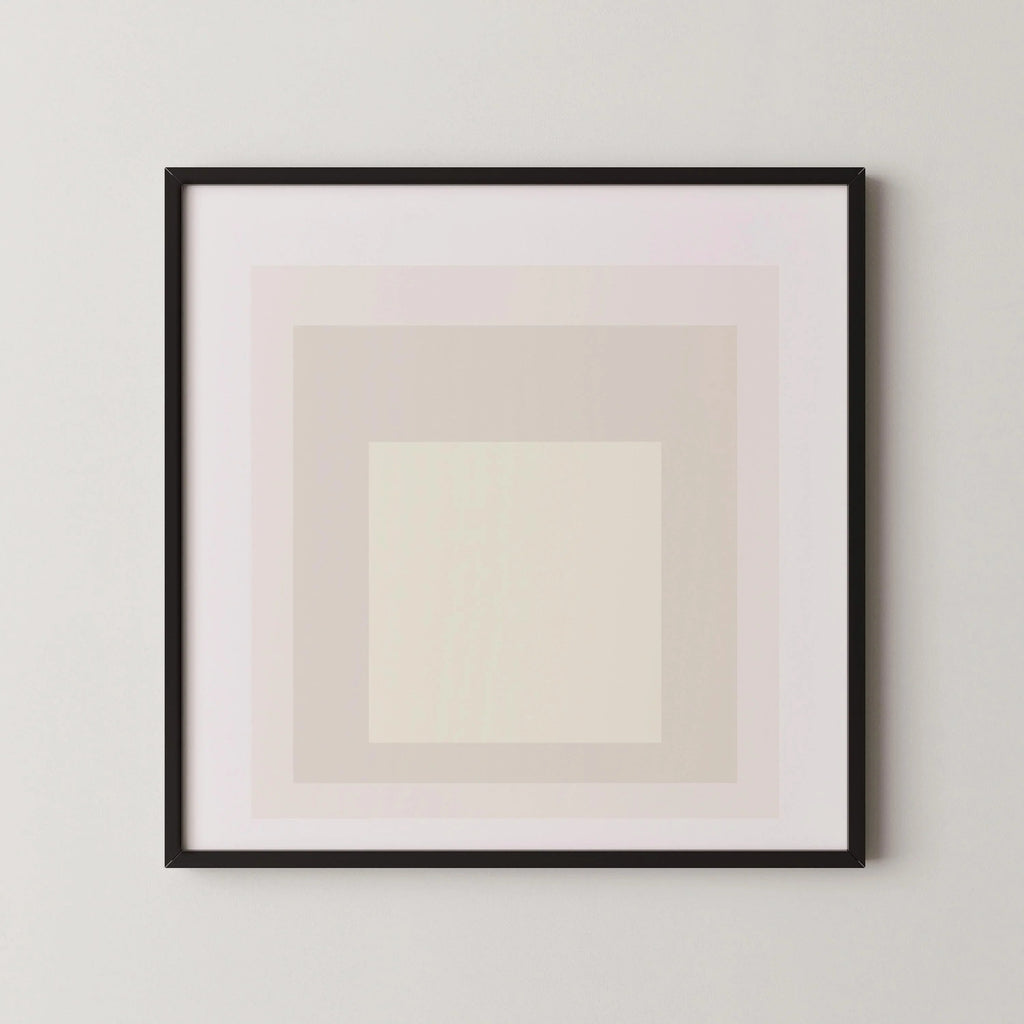 Reproduction giclée « Diable » inspirée par Josef Albers : art moderne du milieu du siècle, option encadrée à la main (1x1)