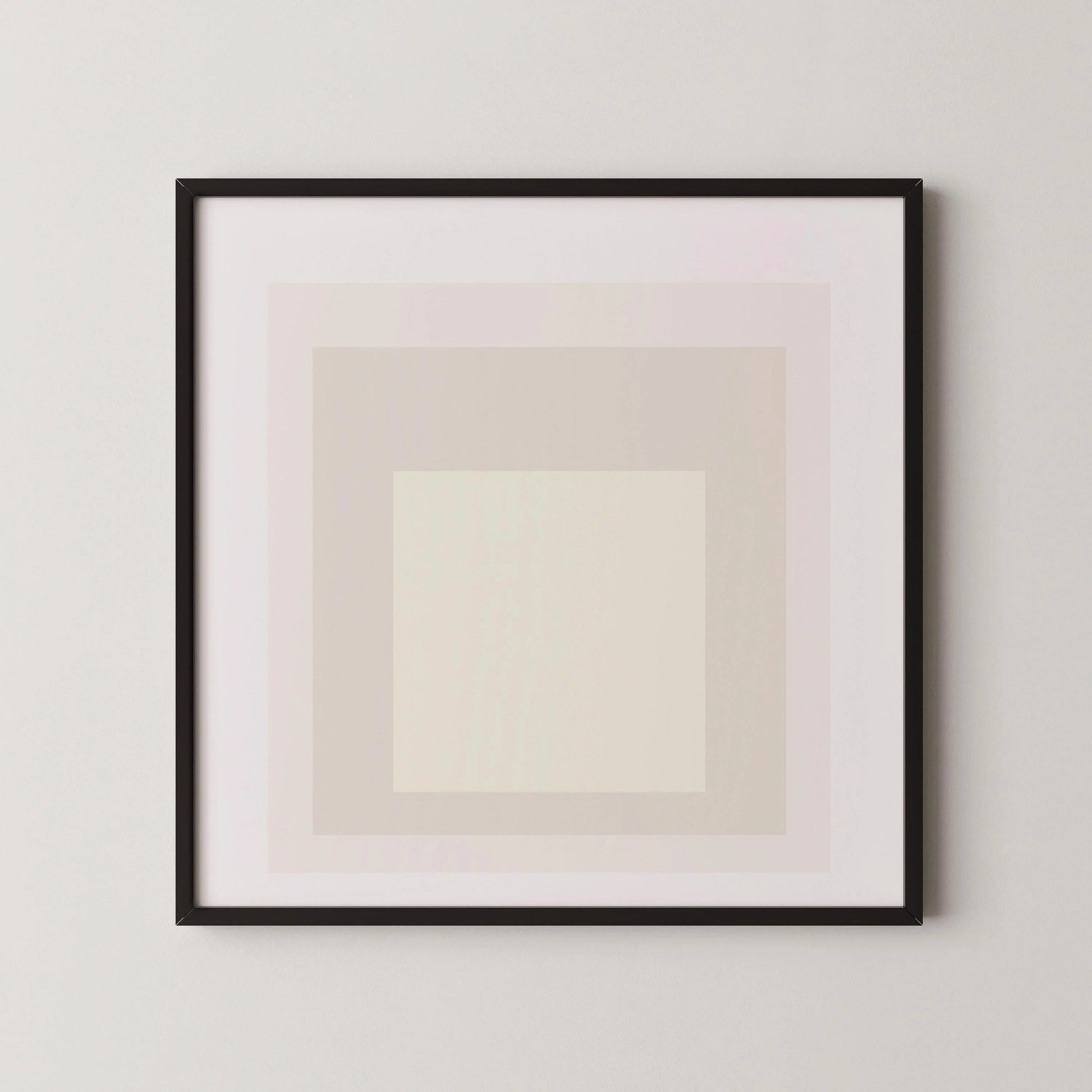 Reproduction giclée « Diable » inspirée par Josef Albers : art moderne du milieu du siècle, option encadrée à la main (1x1)