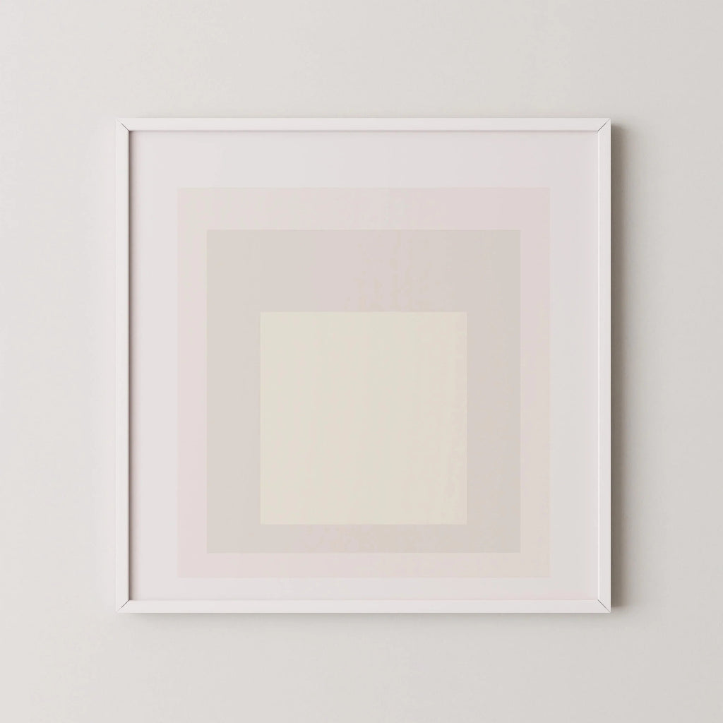 Reproduction giclée « Diable » inspirée par Josef Albers : art moderne du milieu du siècle, option encadrée à la main (1x1)