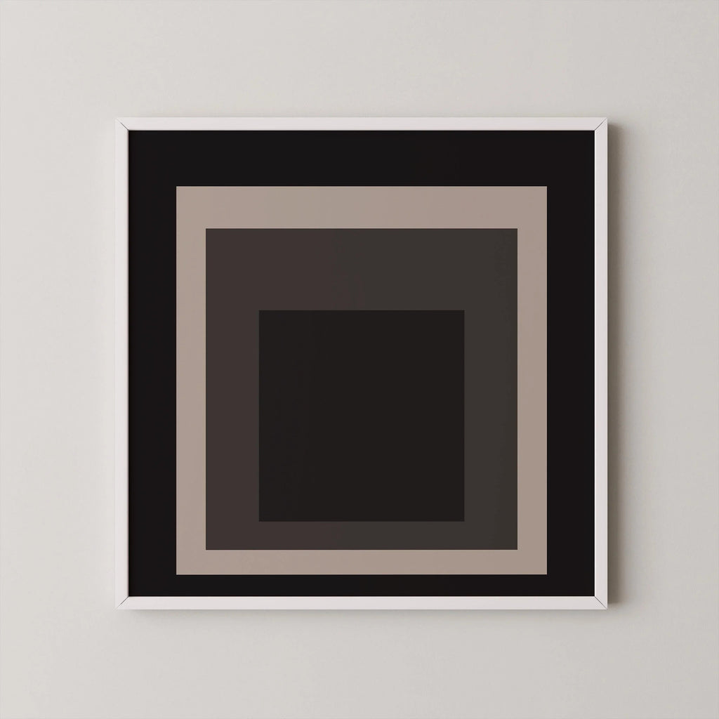 Inspiré par Josef Albers - Élégance - Hommage au carré - Impression giclée : Art moderne du milieu du XXe siècle