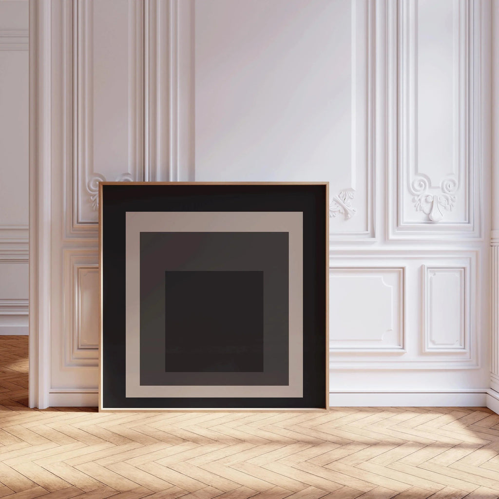 Inspiré par Josef Albers - Élégance - Hommage au carré - Impression giclée : Art moderne du milieu du XXe siècle