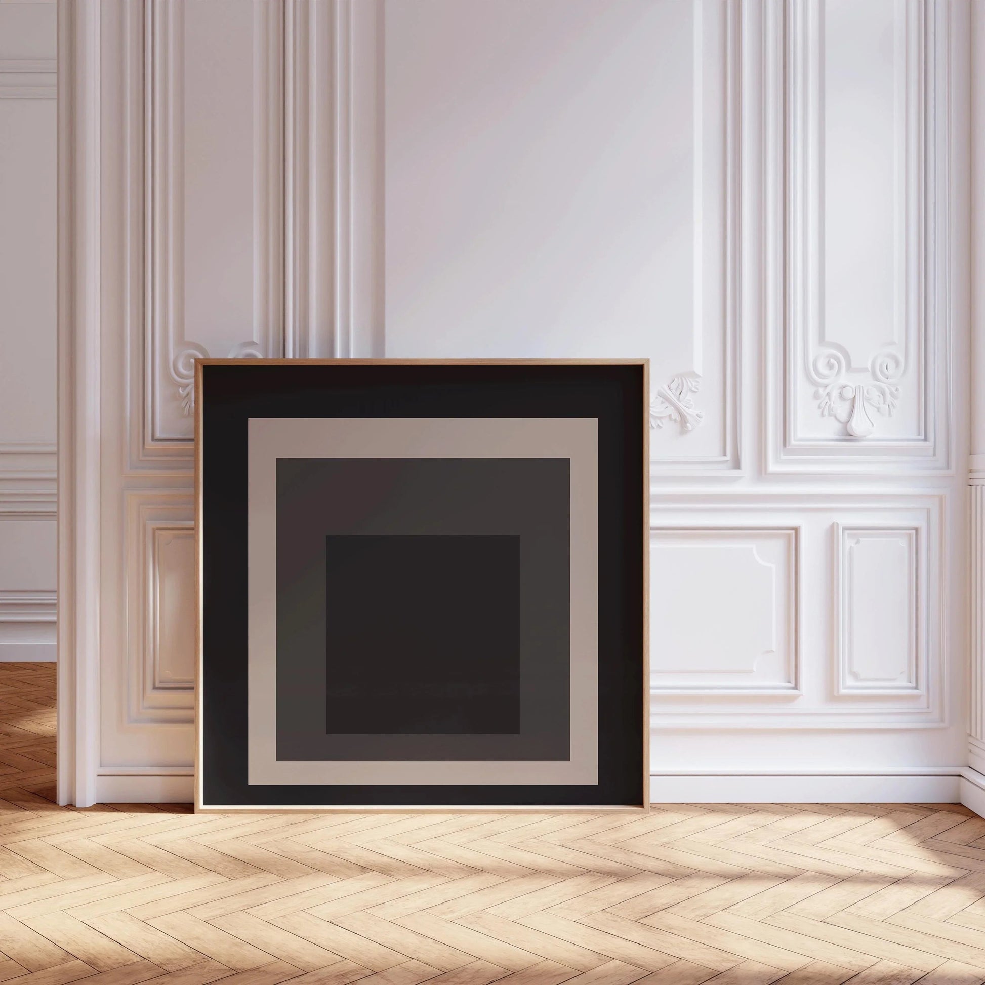 Inspiré par Josef Albers - Élégance - Hommage au carré - Impression giclée : Art moderne du milieu du XXe siècle
