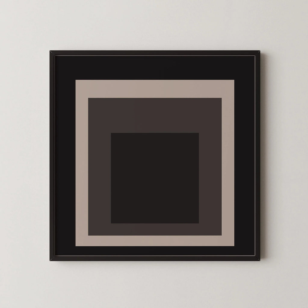 Inspiré par Josef Albers - Élégance - Hommage au carré - Impression giclée : Art moderne du milieu du XXe siècle