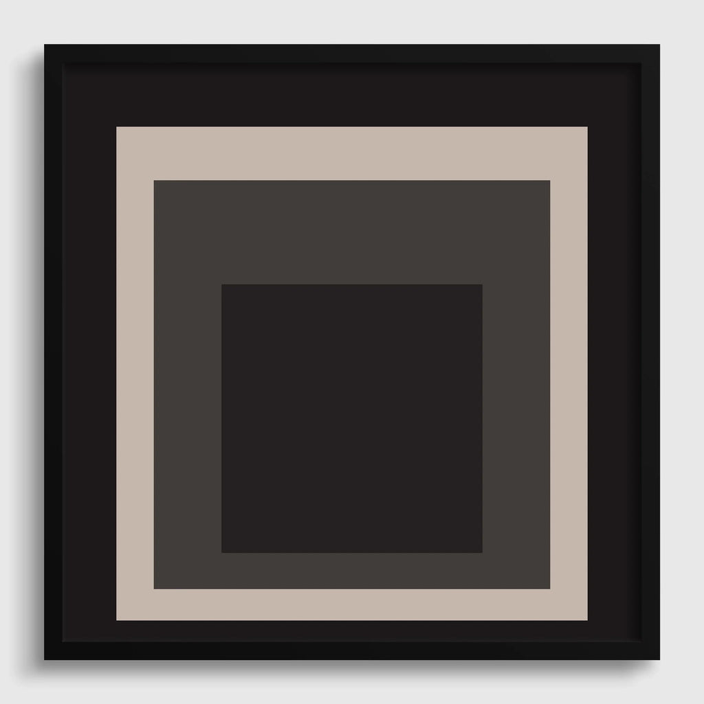 Inspiré par Josef Albers - Élégance - Hommage au carré - Impression giclée : Art moderne du milieu du XXe siècle
