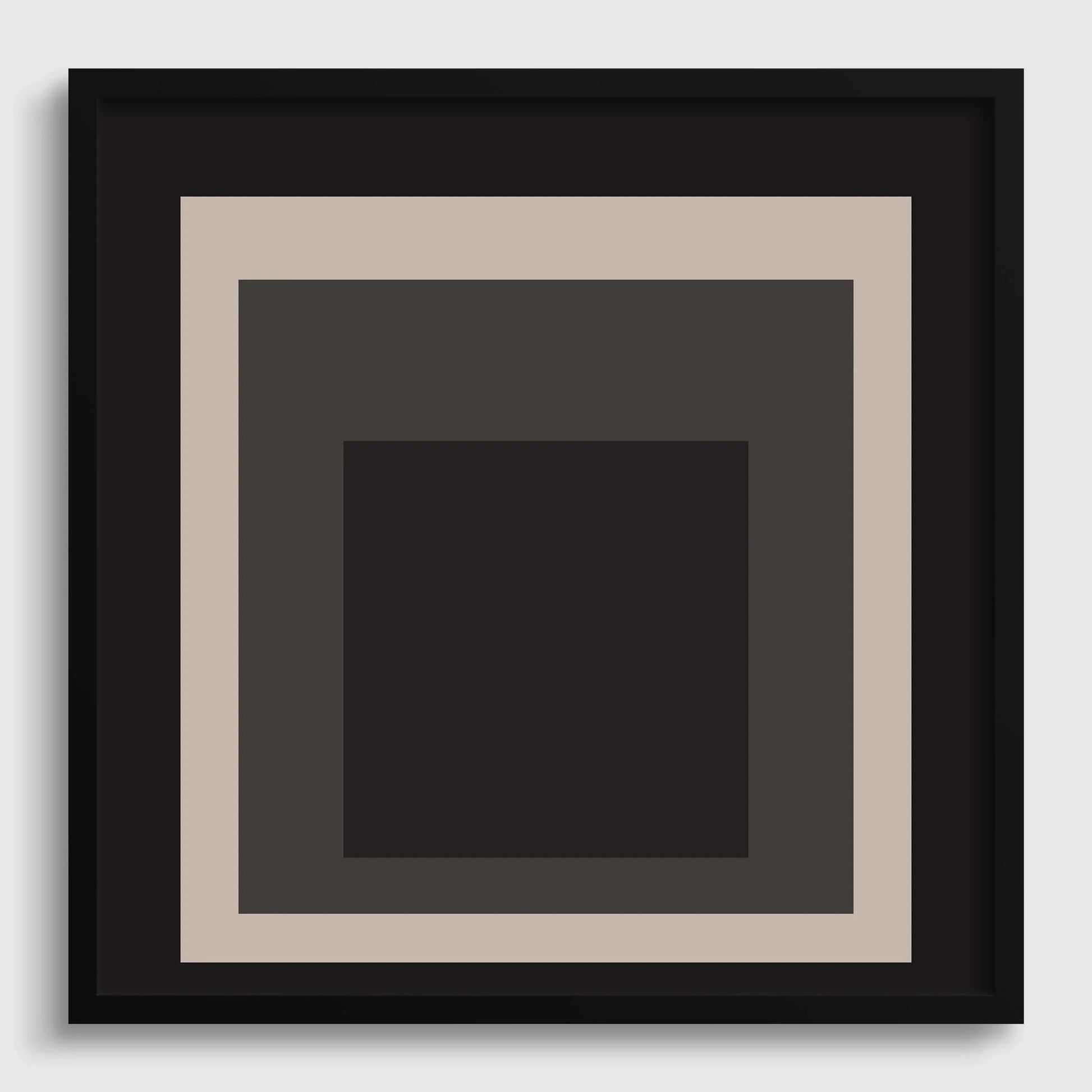 Inspiré par Josef Albers - Élégance - Hommage au carré - Impression giclée : Art moderne du milieu du XXe siècle