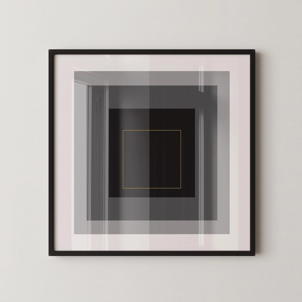 Josef Albers Inspired Homage to the Square Giclee Print: Mid-Century Modern Art (1x1)