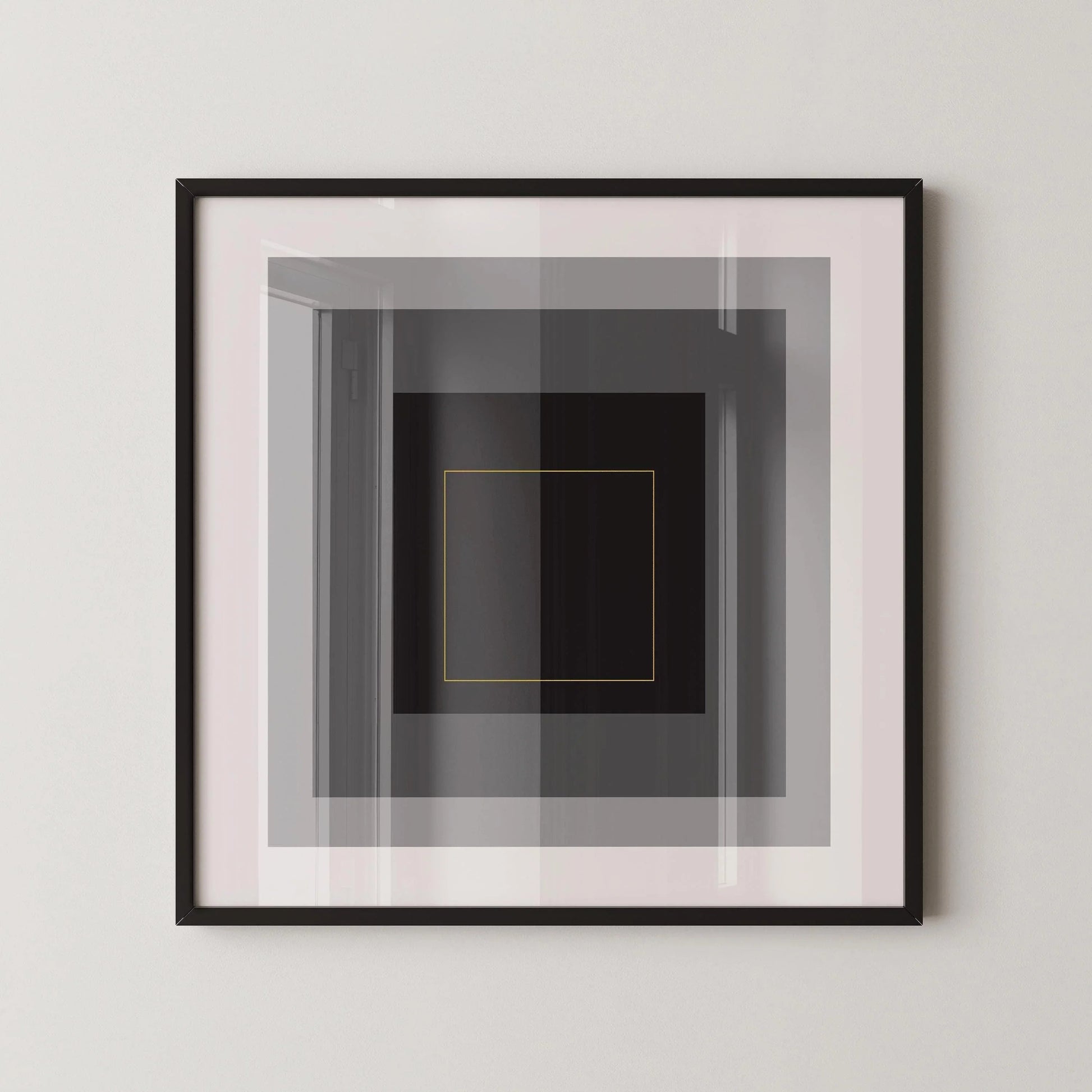 Josef Albers Inspired Homage to the Square Giclee Print: Mid-Century Modern Art (1x1)