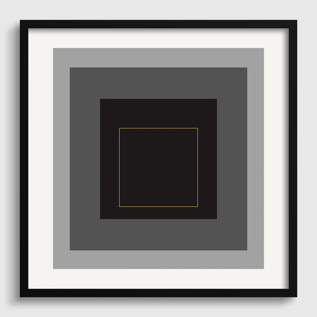 Josef Albers Inspired Homage to the Square Giclee Print: Mid-Century Modern Art (1x1)