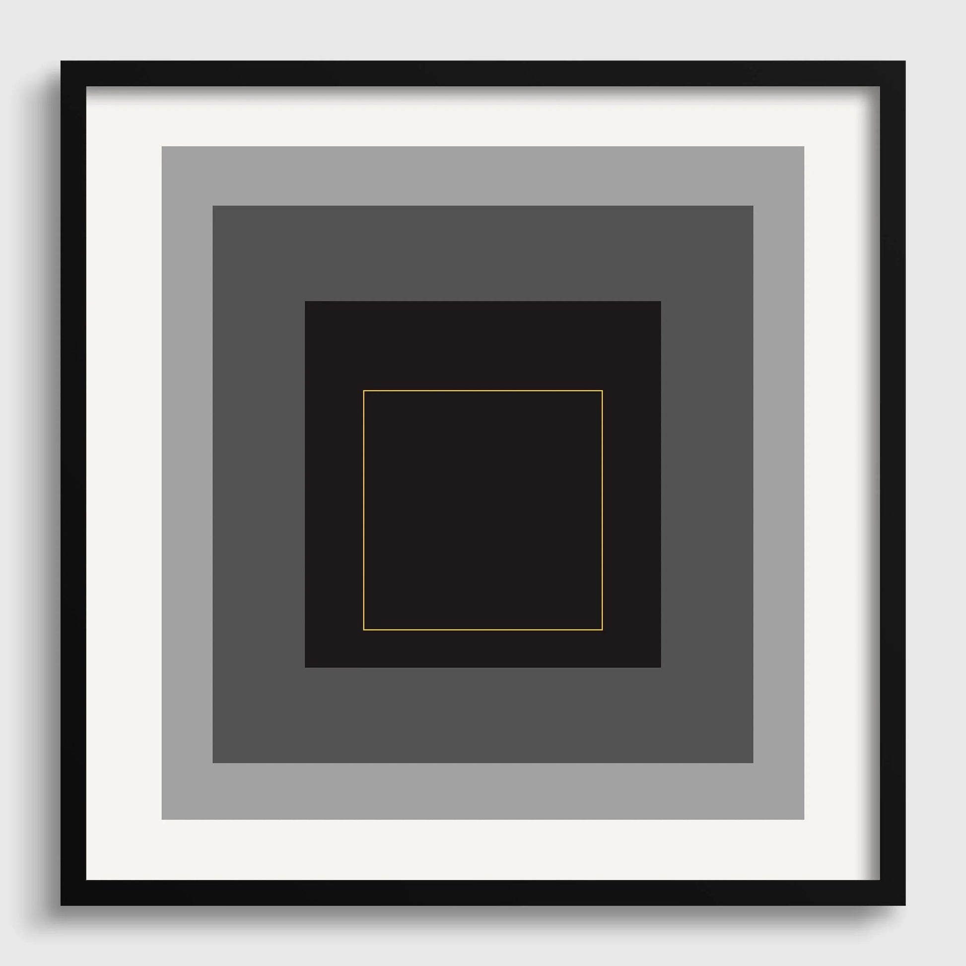 Josef Albers Inspired Homage to the Square Giclee Print: Mid-Century Modern Art (1x1)