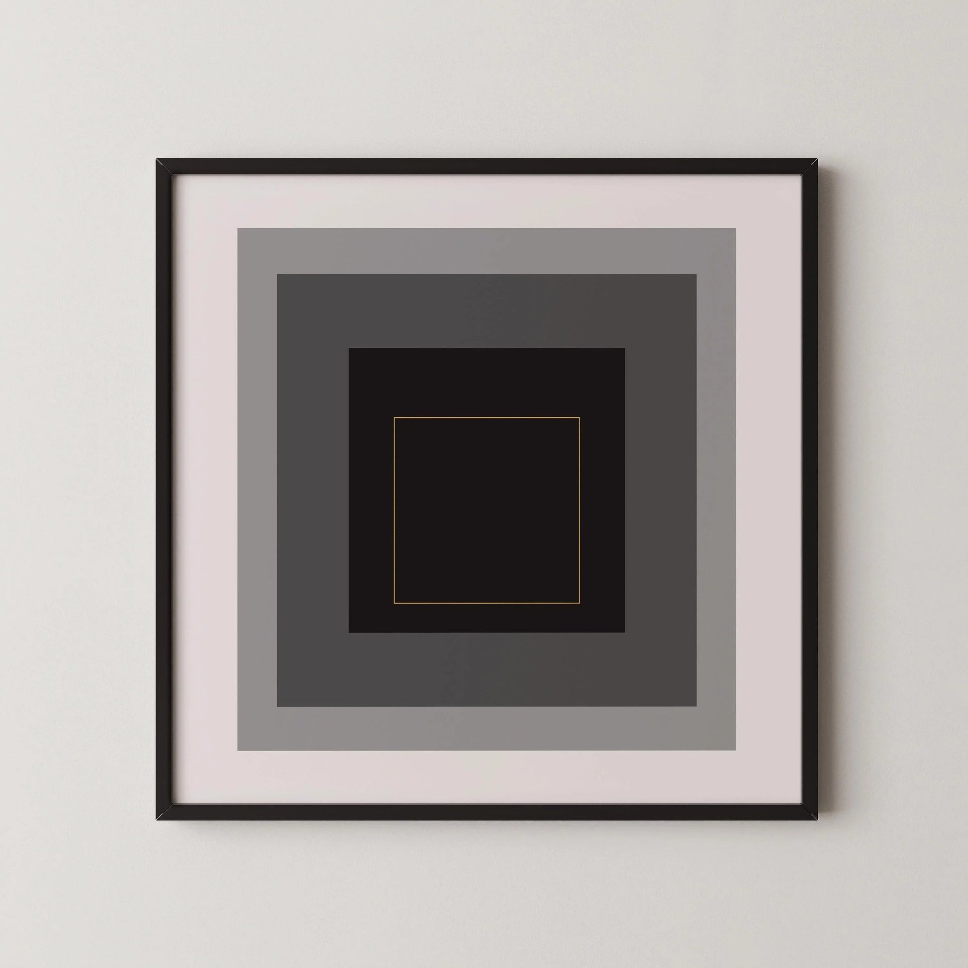 Josef Albers Inspired Homage to the Square Giclee Print: Mid-Century Modern Art (1x1)