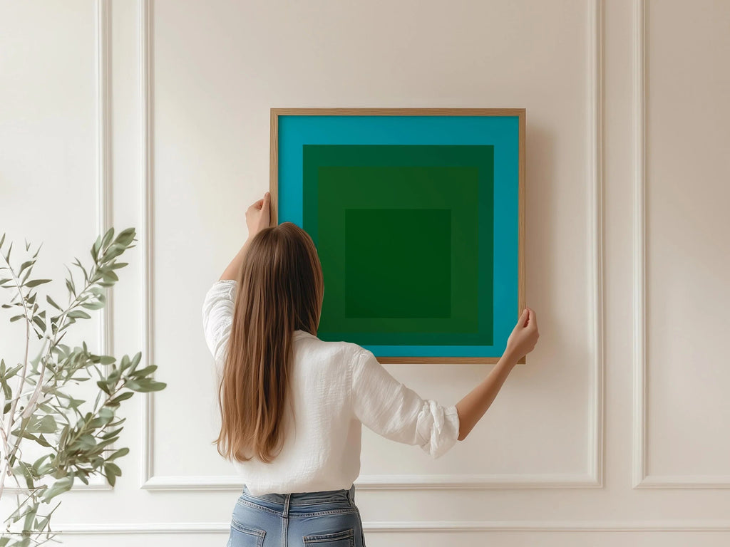 Reproduction giclée « Madagascar » inspirée par Josef Albers : « Hommage au carré », art moderne du milieu du XXe siècle, option encadrée