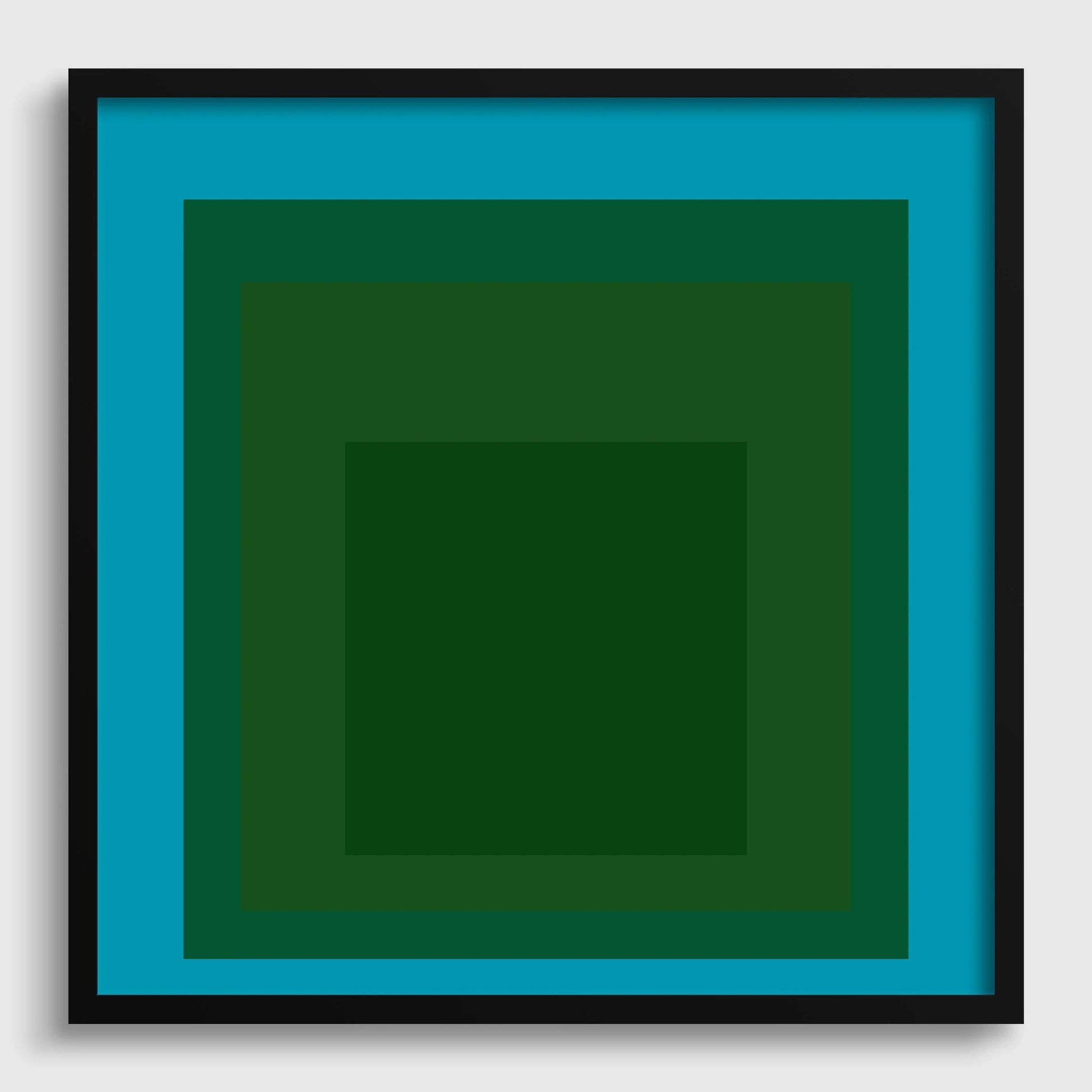 Reproduction giclée « Madagascar » inspirée par Josef Albers : « Hommage au carré », art moderne du milieu du XXe siècle, option encadrée