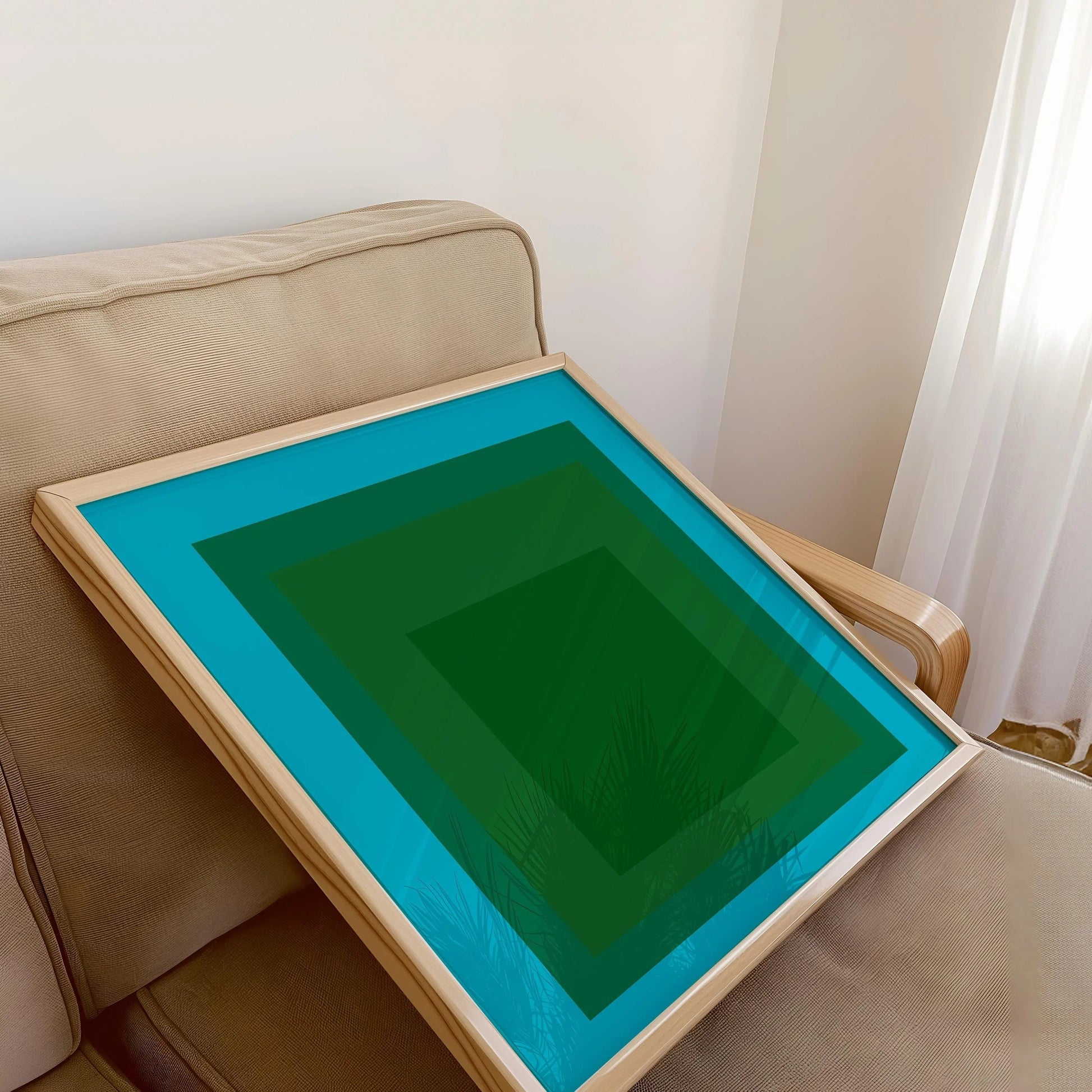 Reproduction giclée « Madagascar » inspirée par Josef Albers : « Hommage au carré », art moderne du milieu du XXe siècle, option encadrée