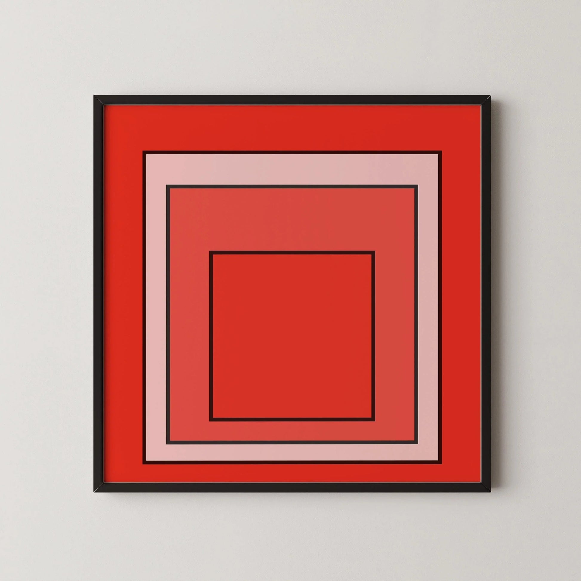 Josef Albers, inspiré par « Metro », estampe giclée « Hommage au carré » : art orange moderne du milieu du siècle (1x1)
