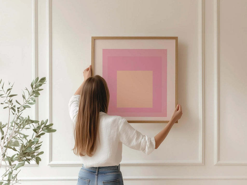 Reproduction giclée « Patricia » inspirée par Josef Albers : Hommage moderne du milieu du siècle au carré (1x1)