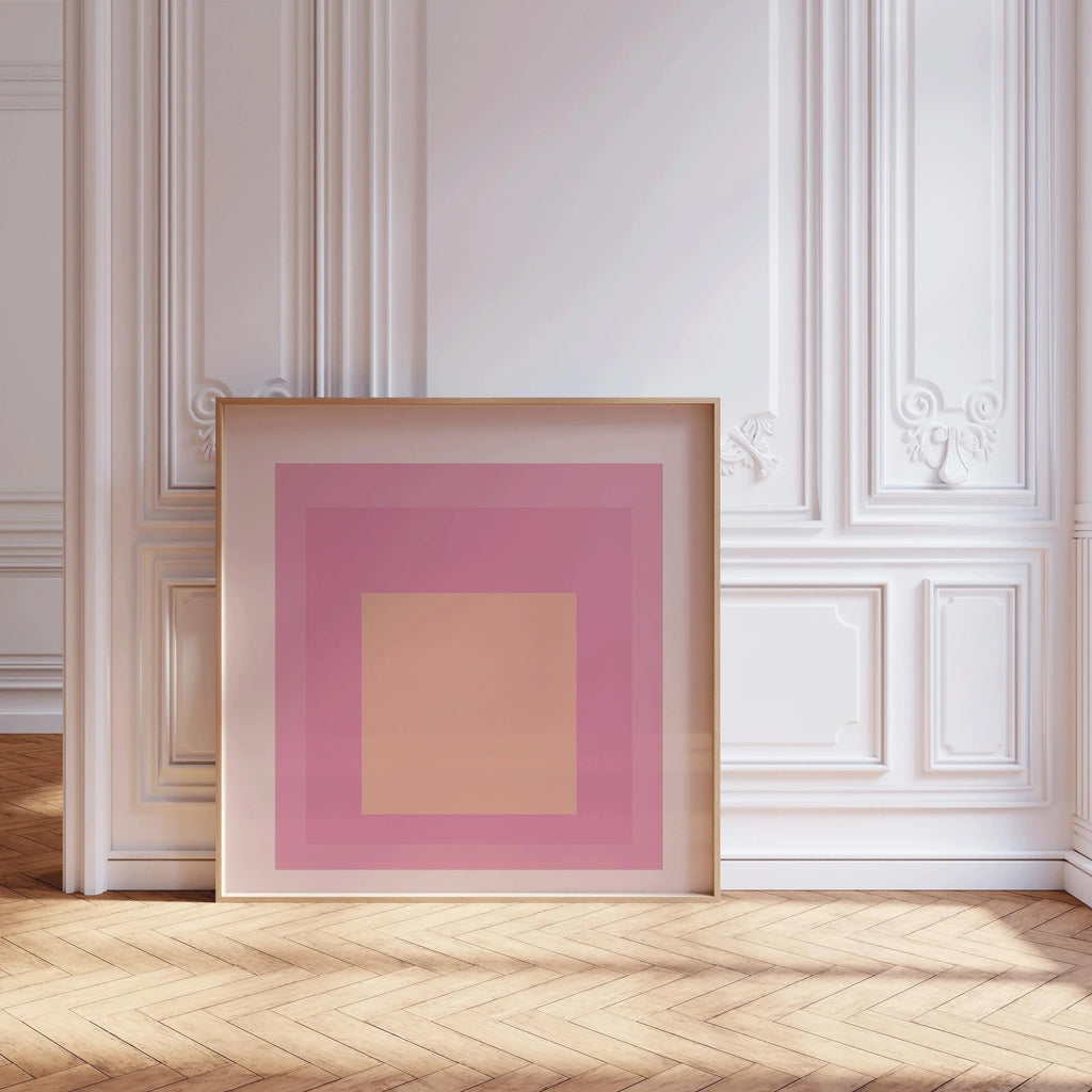 Reproduction giclée « Patricia » inspirée par Josef Albers : Hommage moderne du milieu du siècle au carré (1x1)