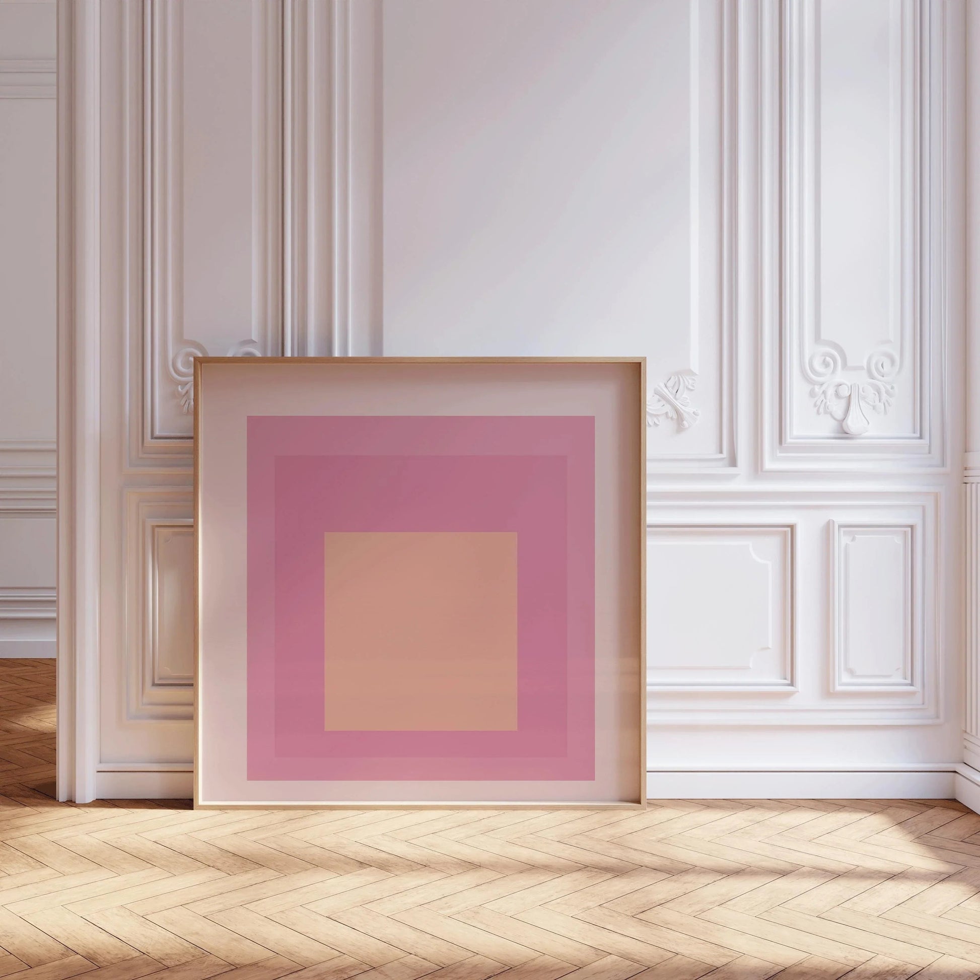 Reproduction giclée « Patricia » inspirée par Josef Albers : Hommage moderne du milieu du siècle au carré (1x1)