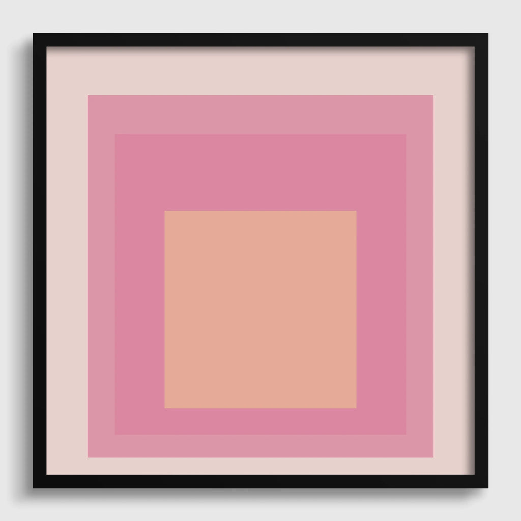 Reproduction giclée « Patricia » inspirée par Josef Albers : Hommage moderne du milieu du siècle au carré (1x1)