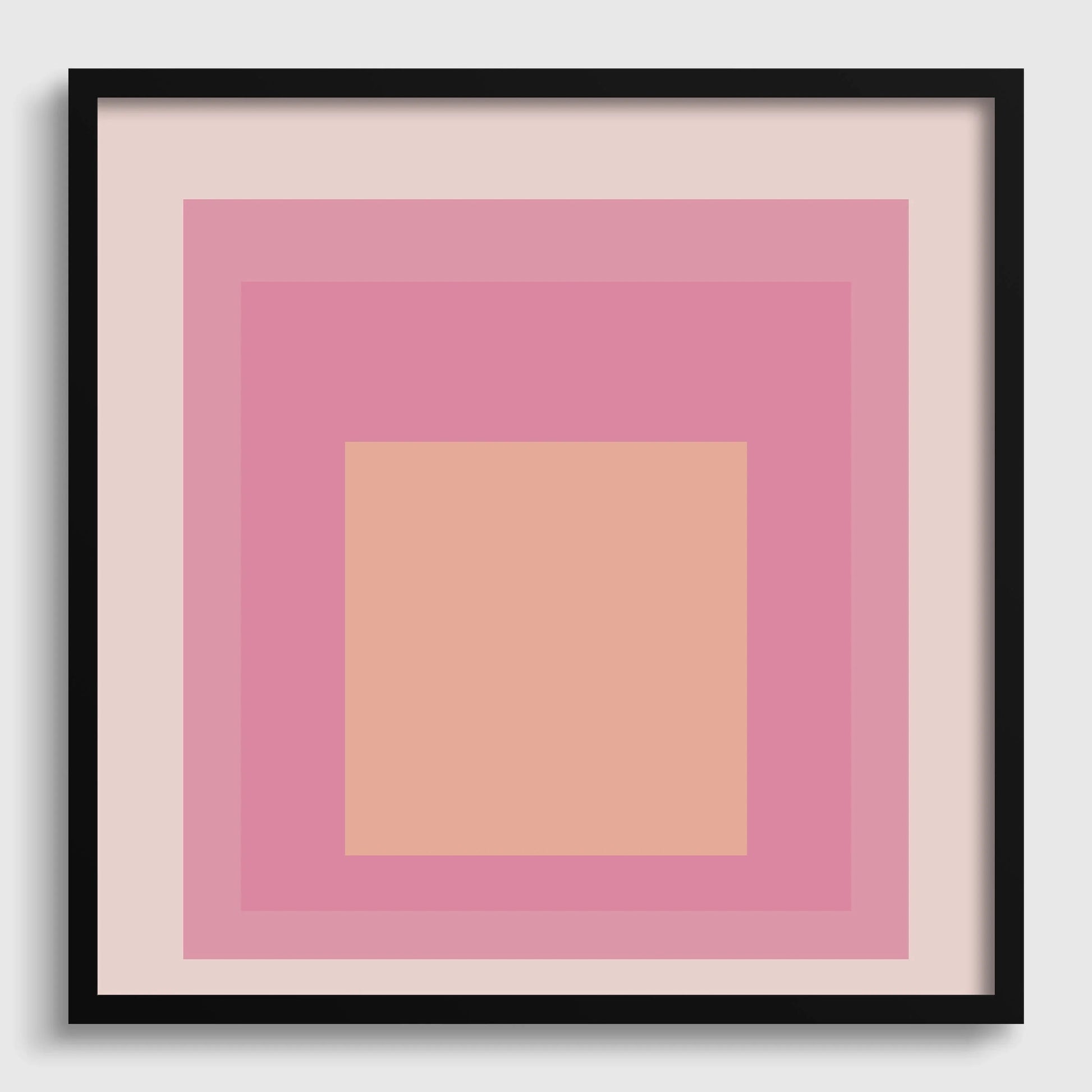 Reproduction giclée « Patricia » inspirée par Josef Albers : Hommage moderne du milieu du siècle au carré (1x1)