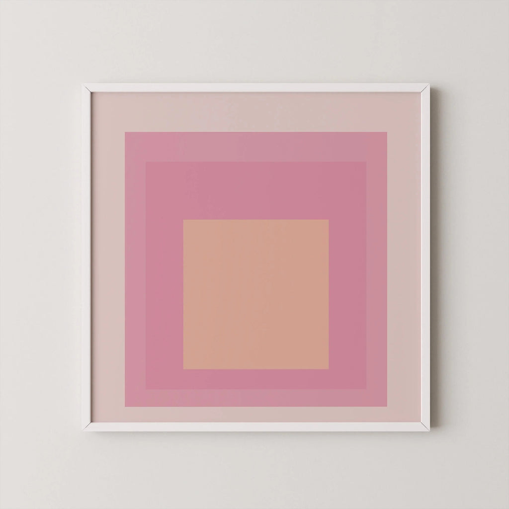 Reproduction giclée « Patricia » inspirée par Josef Albers : Hommage moderne du milieu du siècle au carré (1x1)