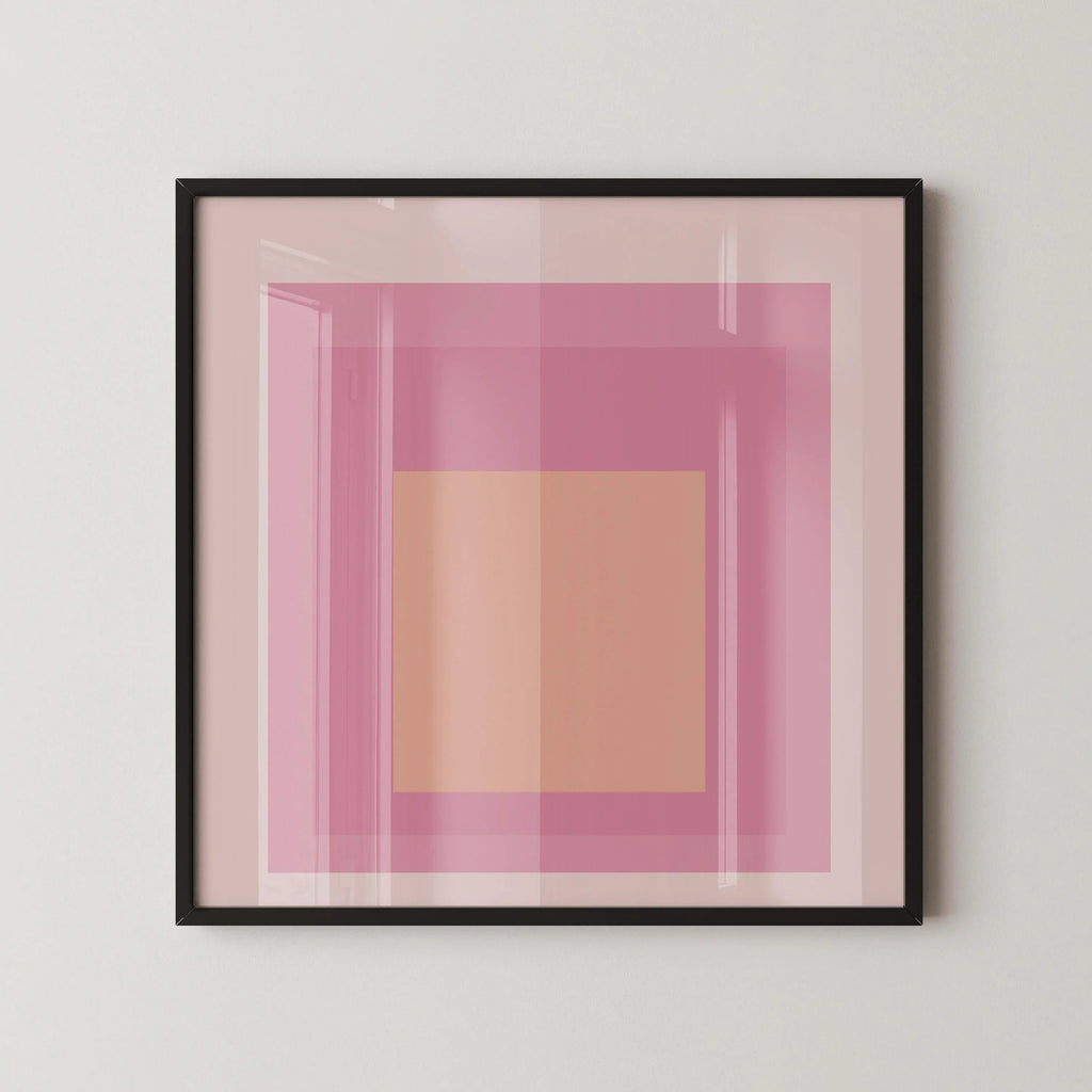 Reproduction giclée « Patricia » inspirée par Josef Albers : Hommage moderne du milieu du siècle au carré (1x1)