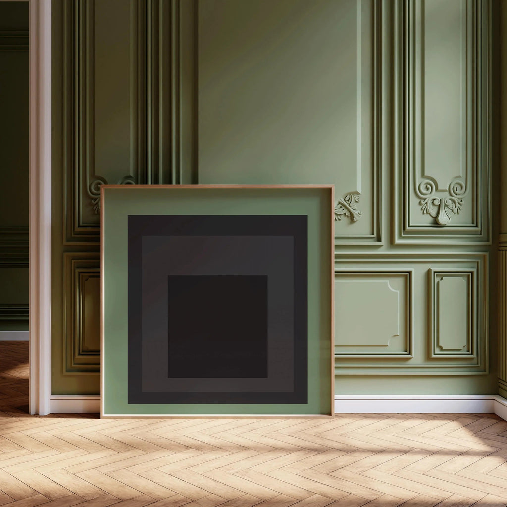 Reproduction giclée « Sommeil » inspirée de Josef Albers : art moderne du milieu du XXe siècle, option d’encadrement à la main
