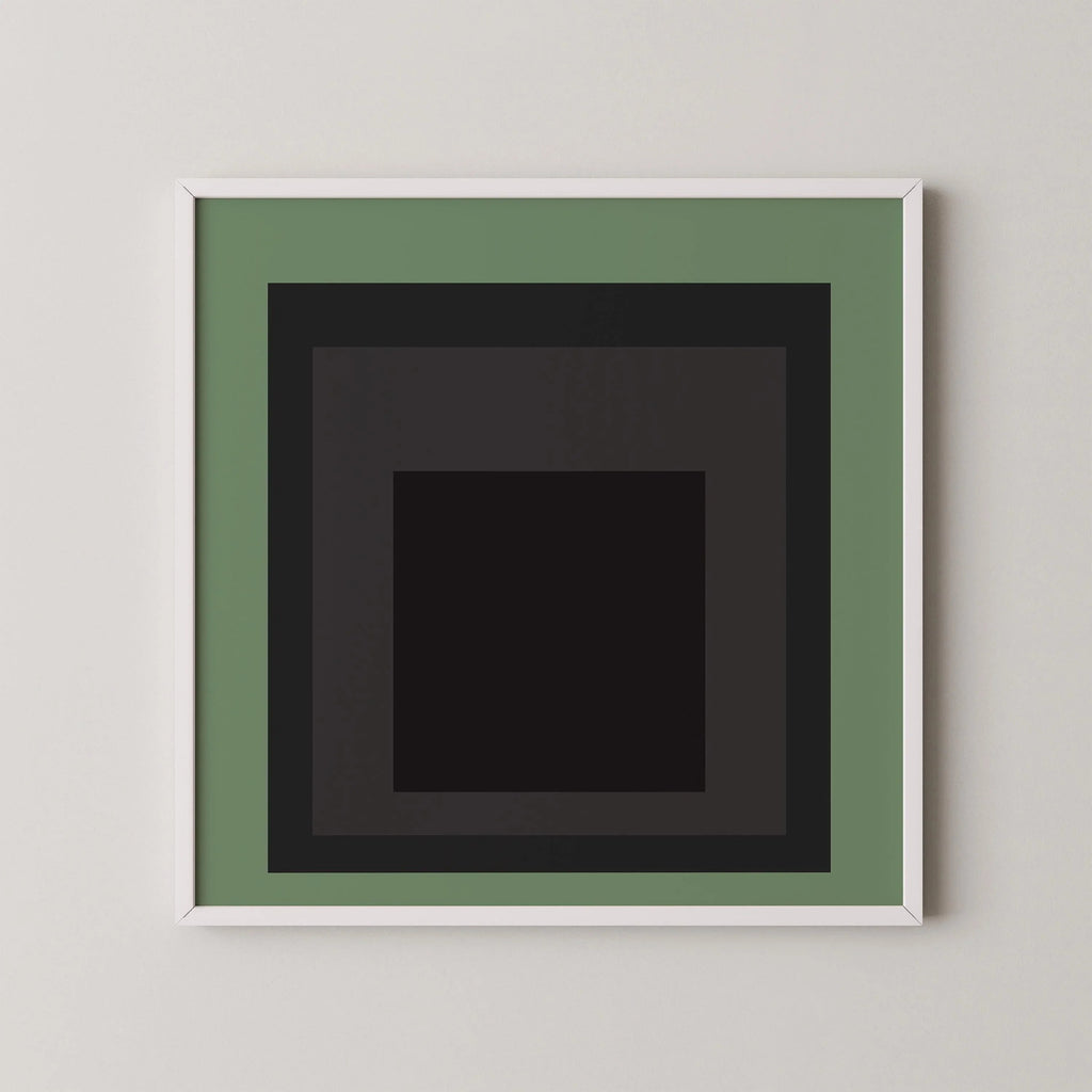 Reproduction giclée « Sommeil » inspirée de Josef Albers : art moderne du milieu du XXe siècle, option d’encadrement à la main