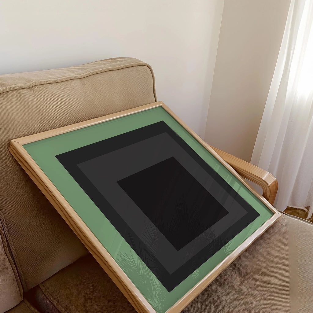 Reproduction giclée « Sommeil » inspirée de Josef Albers : art moderne du milieu du XXe siècle, option d’encadrement à la main