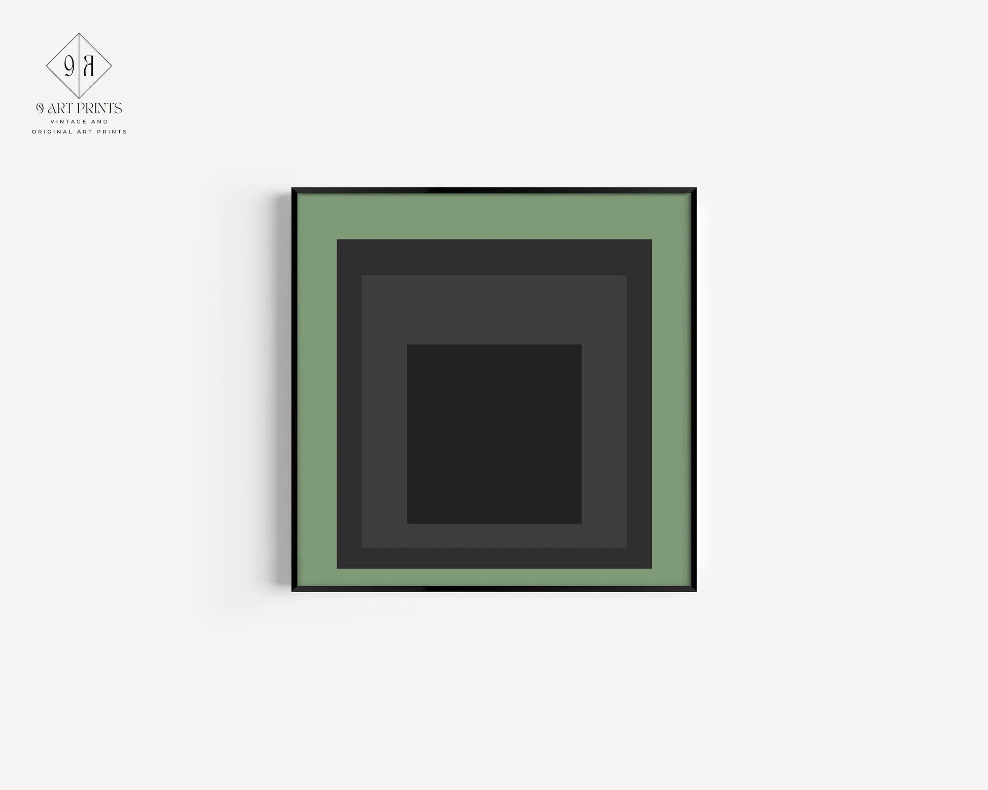 Reproduction giclée « Sommeil » inspirée de Josef Albers : art moderne du milieu du XXe siècle, option d’encadrement à la main