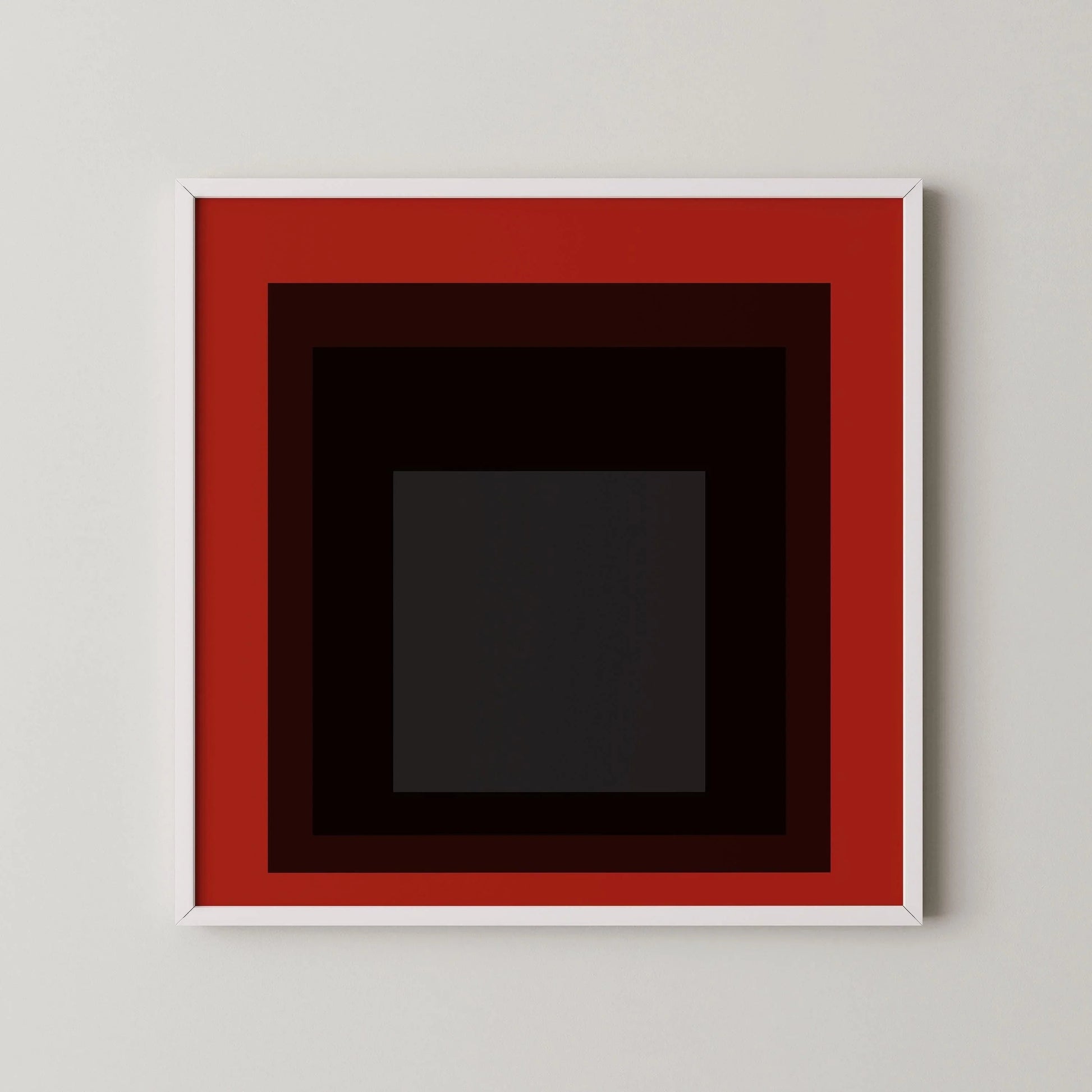 Impression giclée « Sly » inspirée par Josef Albers : Art moderne du milieu du siècle sur la place rouge (1x1)