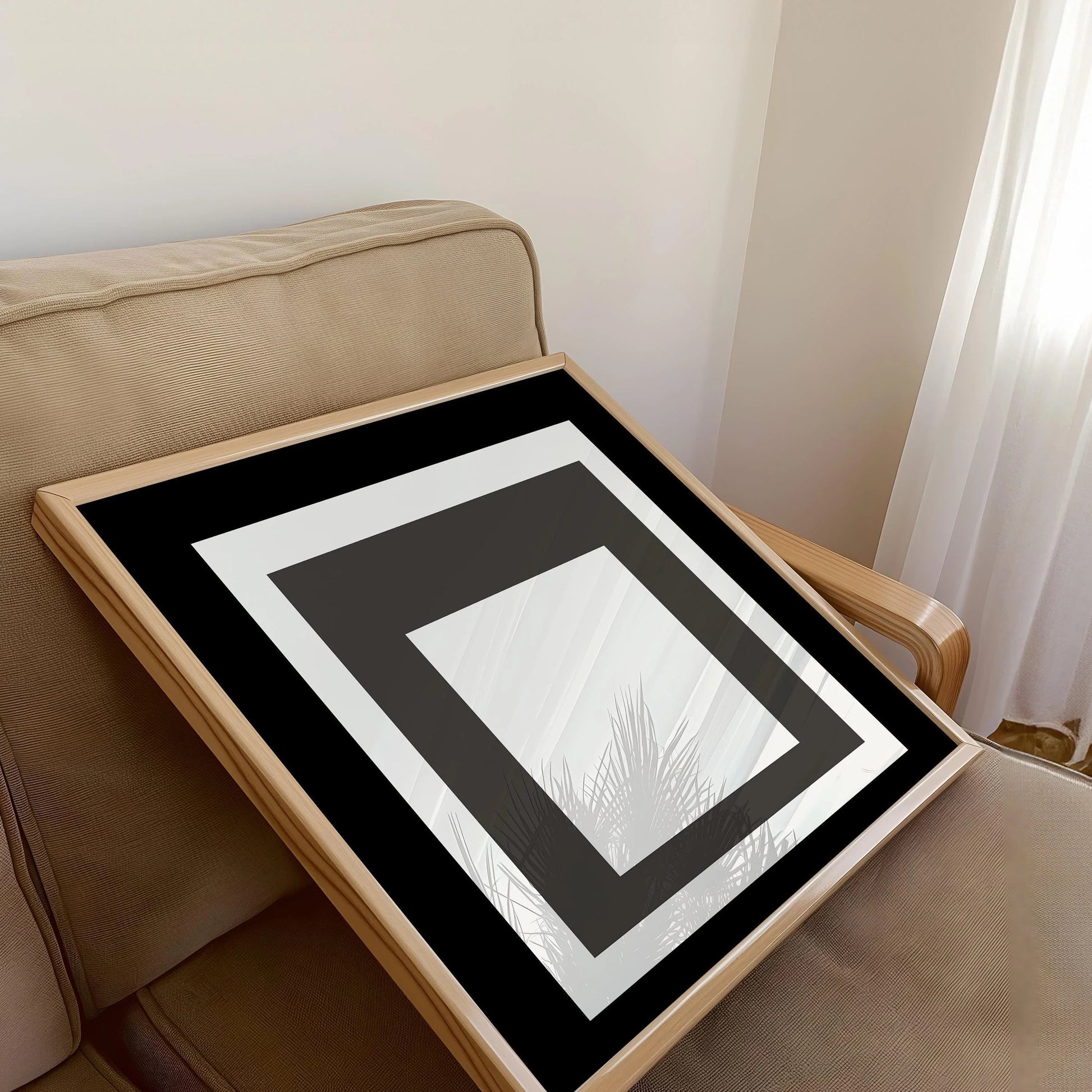 Reproduction giclée « Fumer » inspirée par Josef Albers : art moderne du milieu du XXe siècle, option encadrée