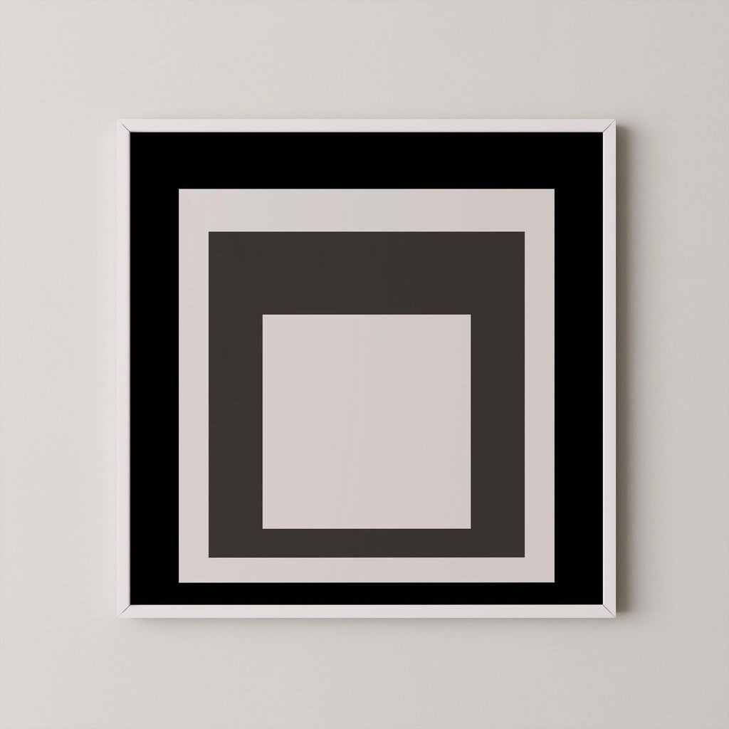 Reproduction giclée « Fumer » inspirée par Josef Albers : art moderne du milieu du XXe siècle, option encadrée