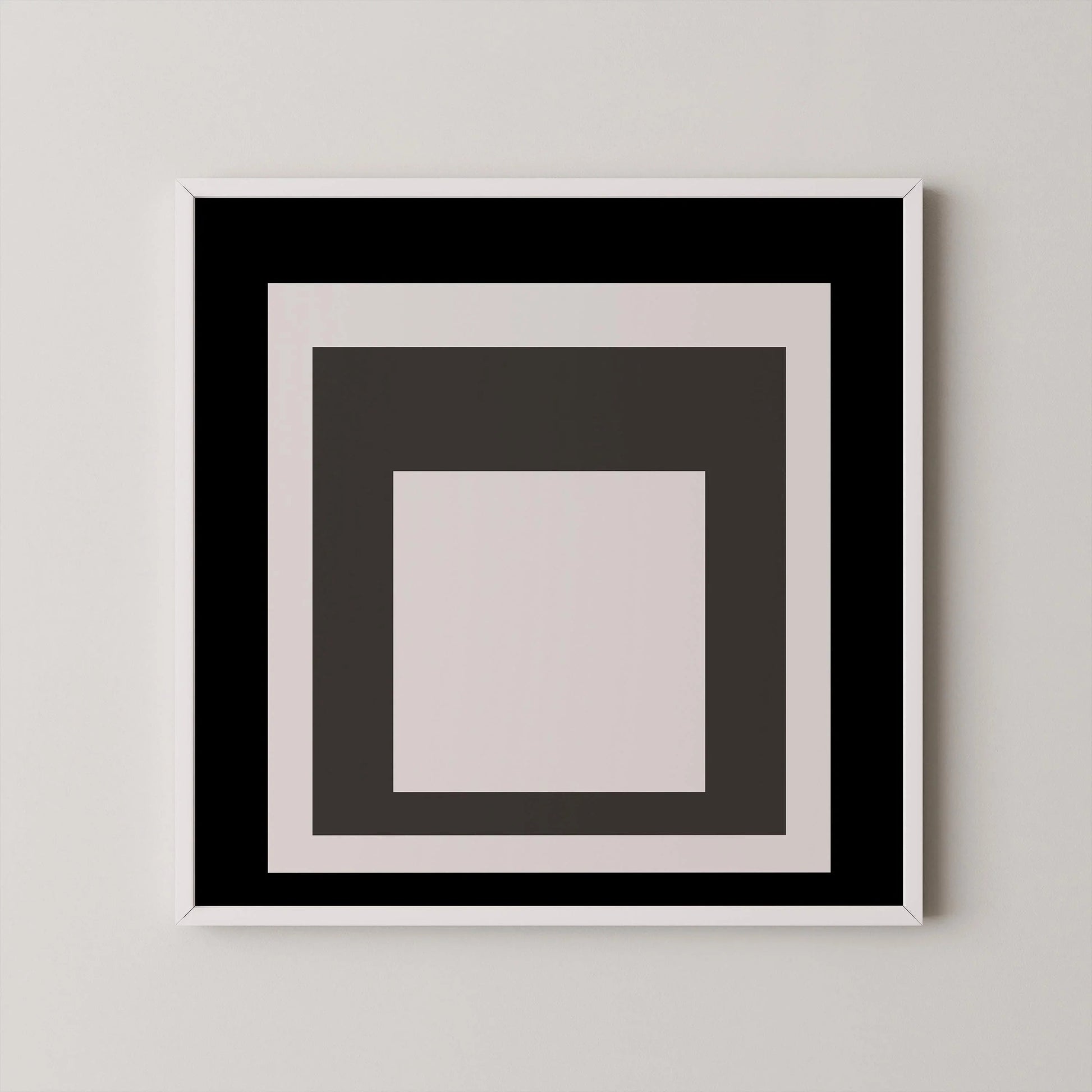 Reproduction giclée « Fumer » inspirée par Josef Albers : art moderne du milieu du XXe siècle, option encadrée