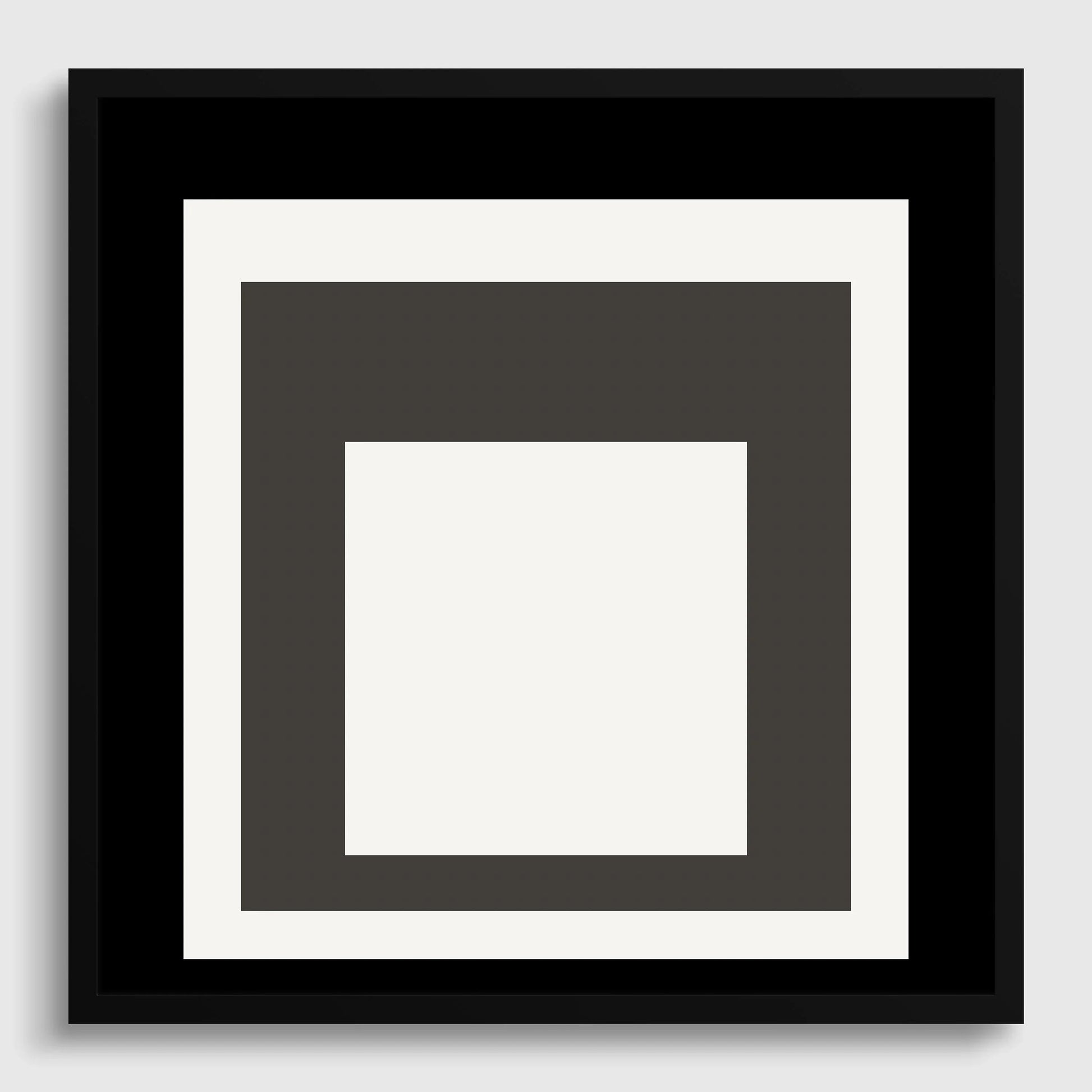 Reproduction giclée « Fumer » inspirée par Josef Albers : art moderne du milieu du XXe siècle, option encadrée